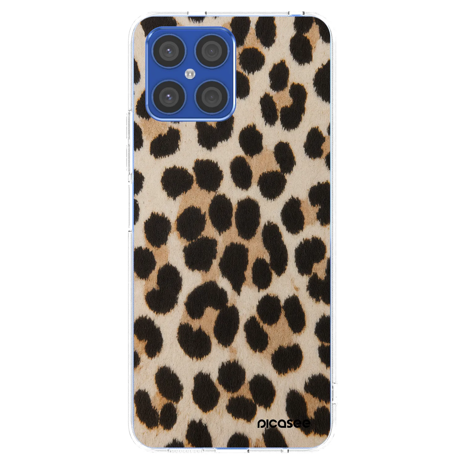 Picasee silikonowe przeźroczyste etui na Honor X8 4G - Brown Tiger