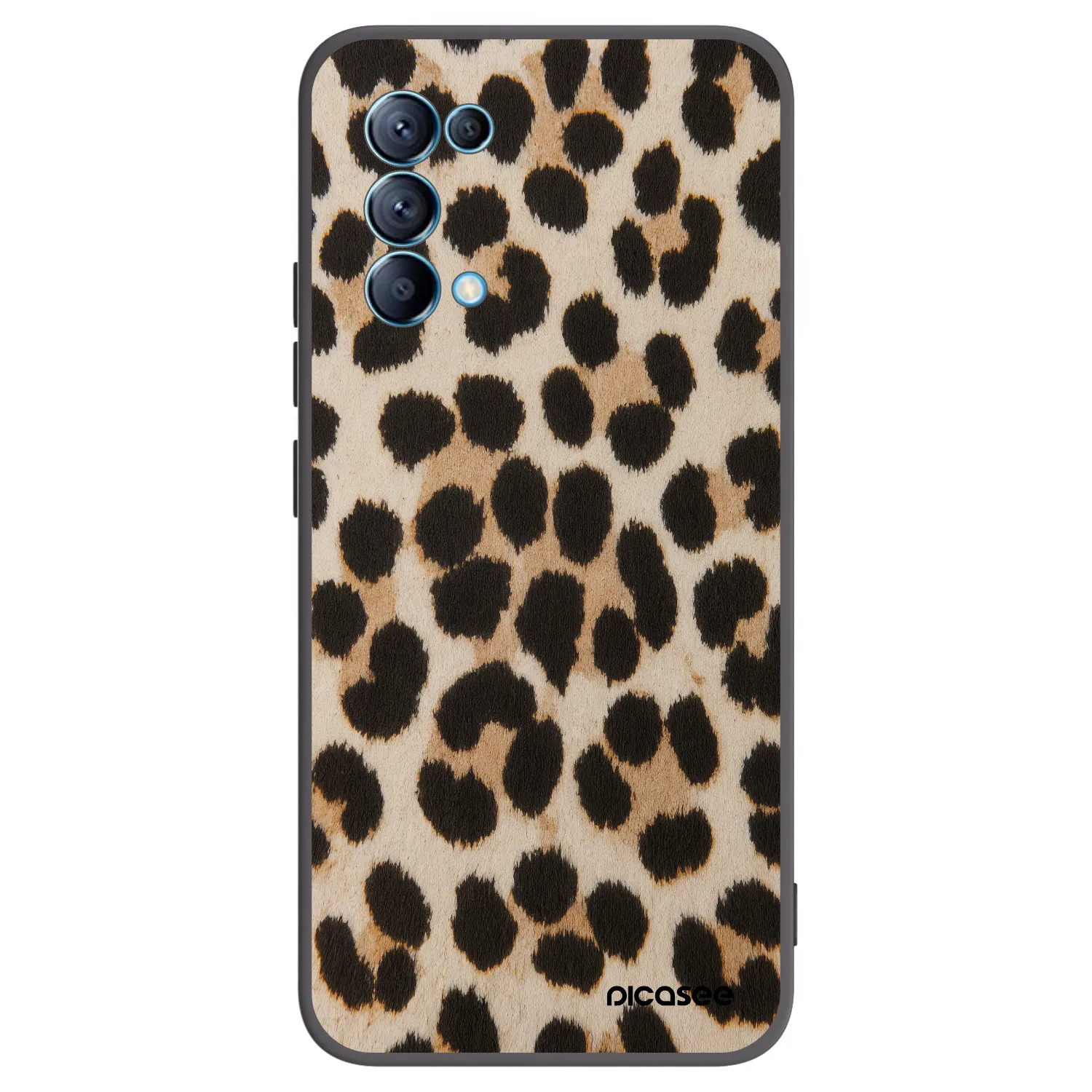 Picasee silikonowe czarne etui na OPPO Reno 5 5G - Brown Tiger