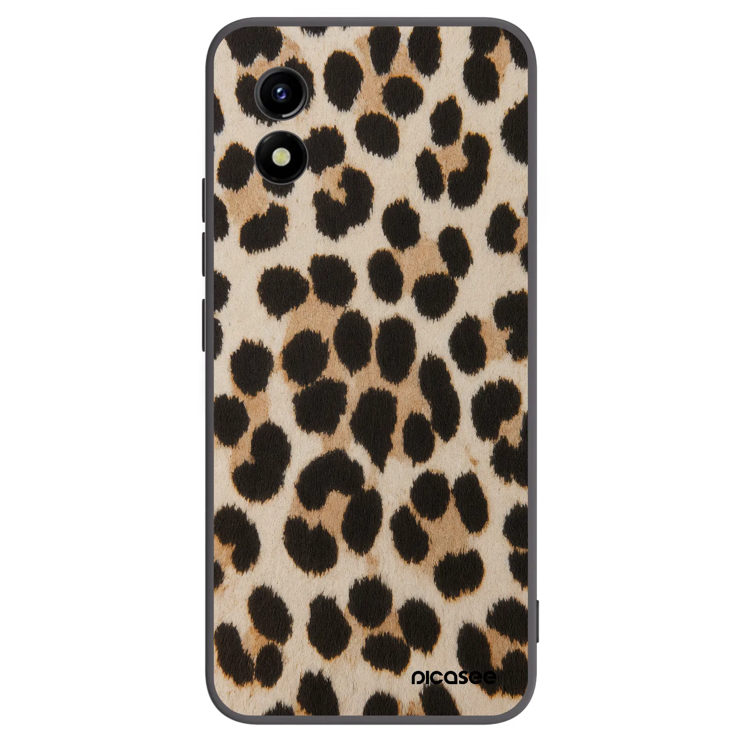 Picasee silikonowe czarne etui na Vivo Y01 - Brown Tiger