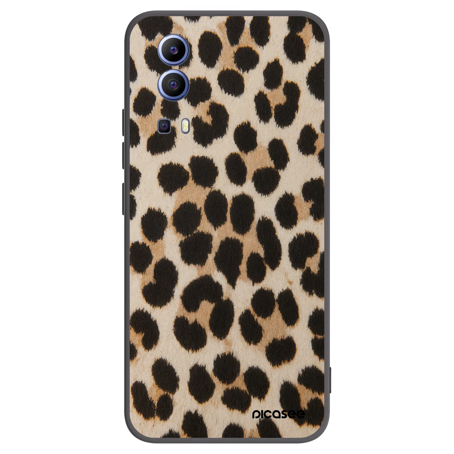 Picasee silikonowe czarne etui na Vivo Y52 5G - Brown Tiger