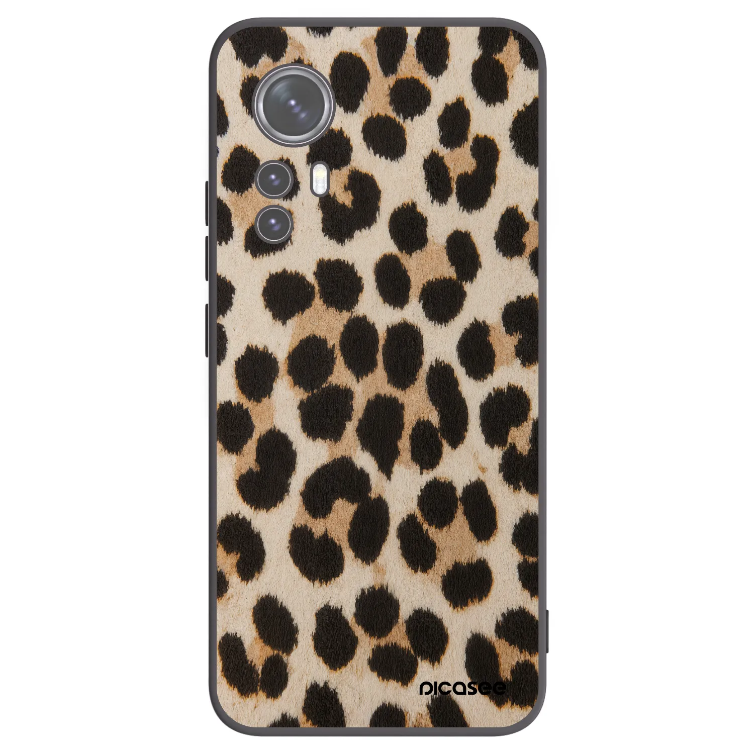 Picasee silikonowe czarne etui na Xiaomi 12X - Brown Tiger