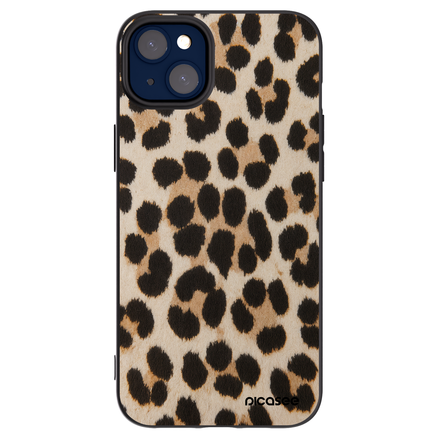 Picasee silikonowe czarne etui na Apple iPhone 14 Plus - Brown Tiger