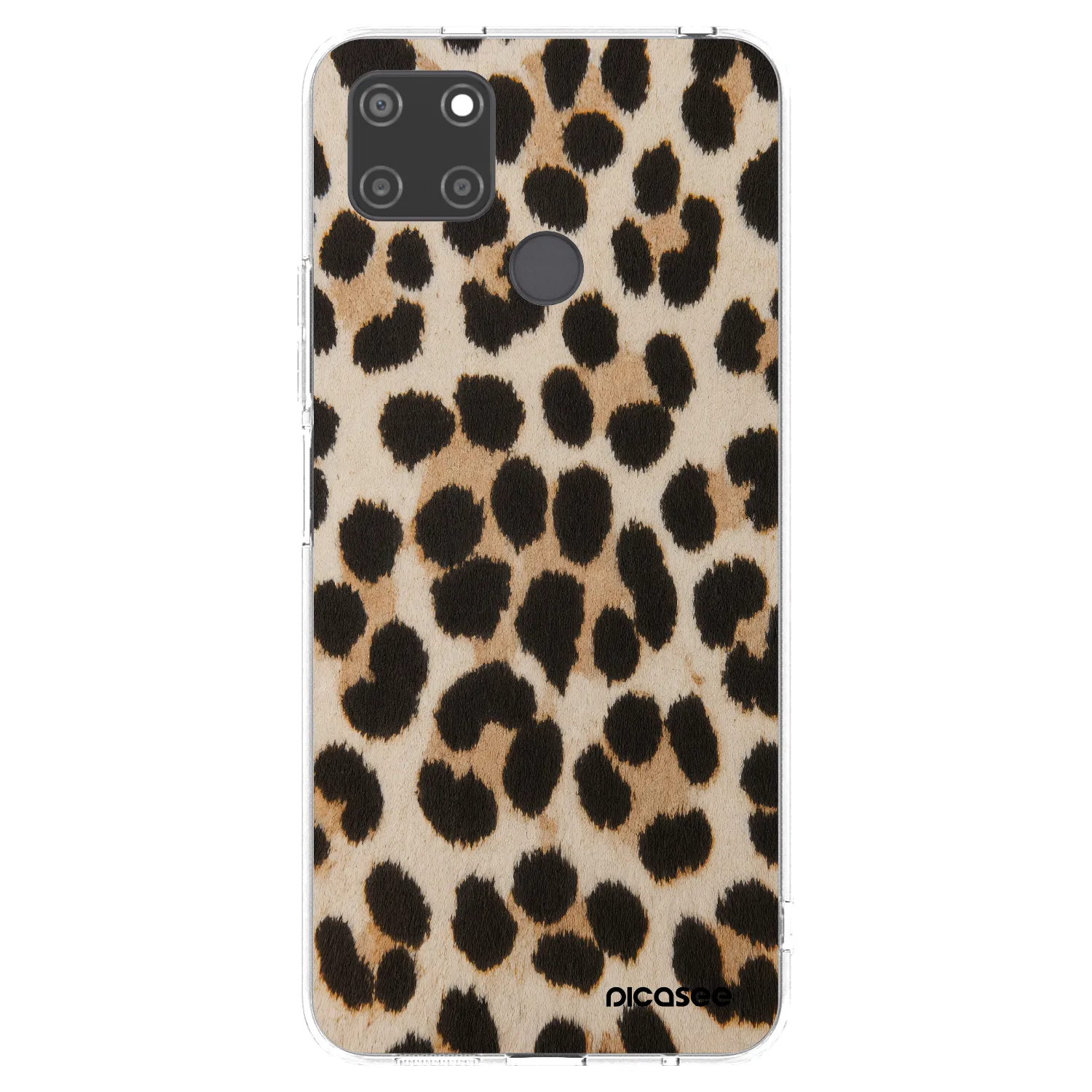 Picasee silikonowe przeźroczyste etui na Realme C21Y - Brown Tiger