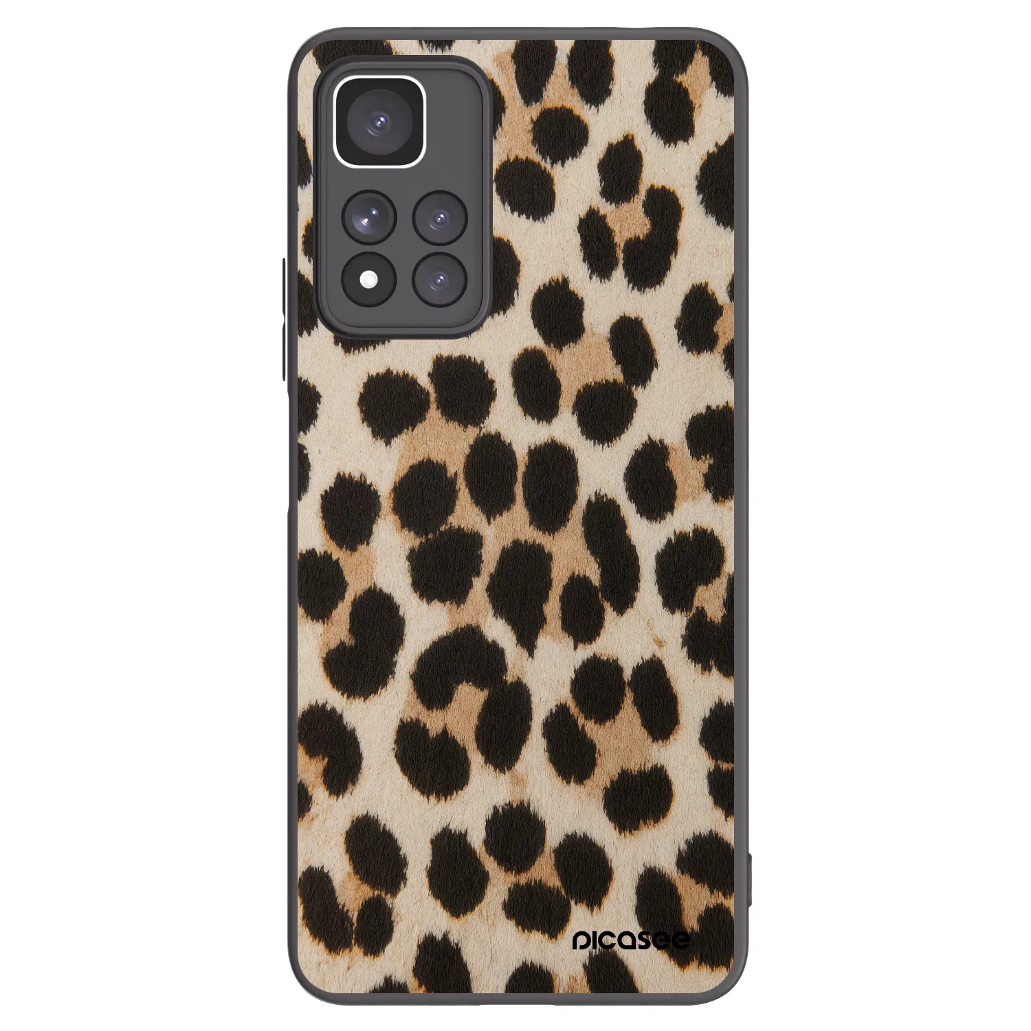 Picasee silikonowe czarne etui na Xiaomi Redmi Note 11 Pro+ 5G - Brown Tiger