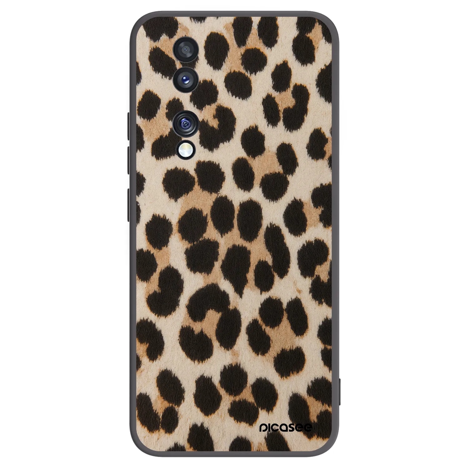 Picasee silikonowe czarne etui na Honor 70 - Brown Tiger