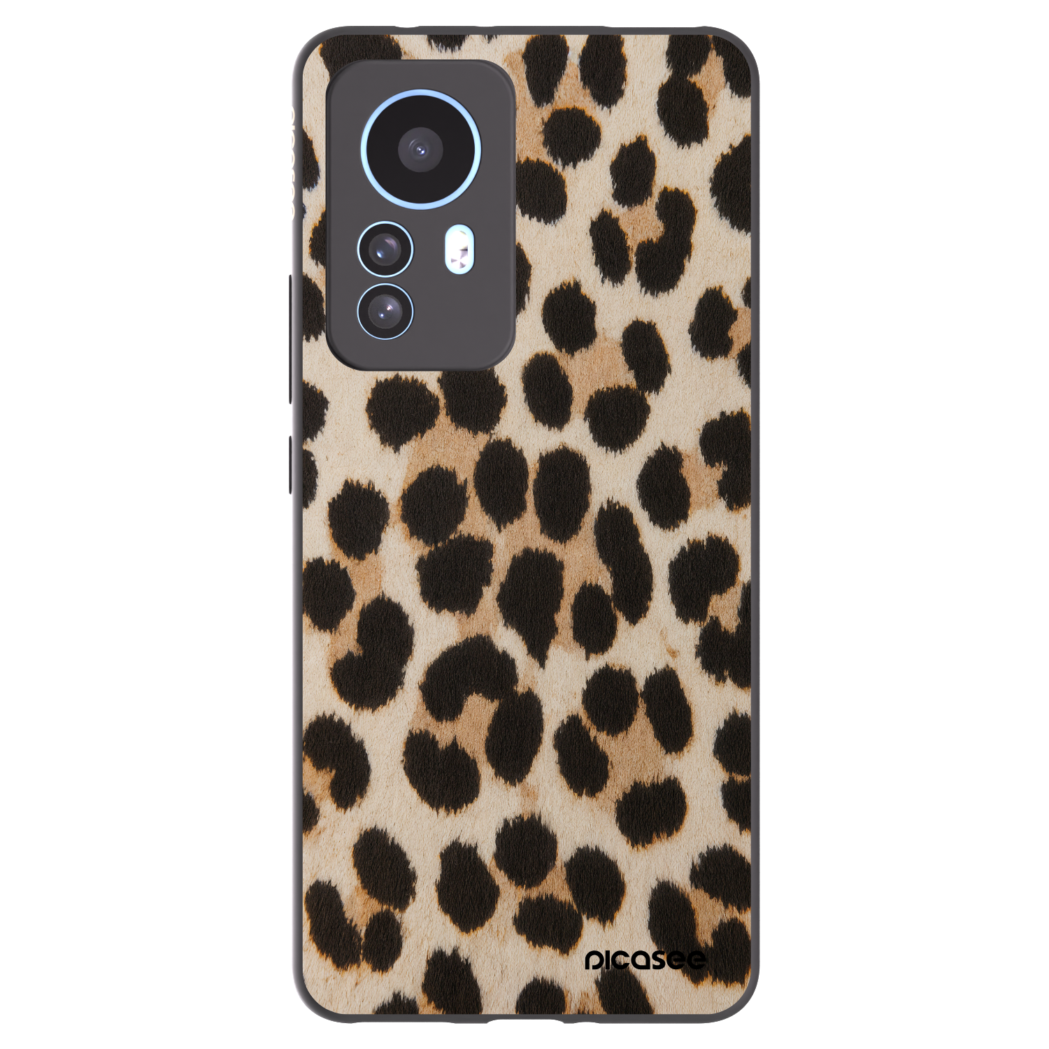 Picasee silikonowe czarne etui na Xiaomi 12T Pro - Brown Tiger