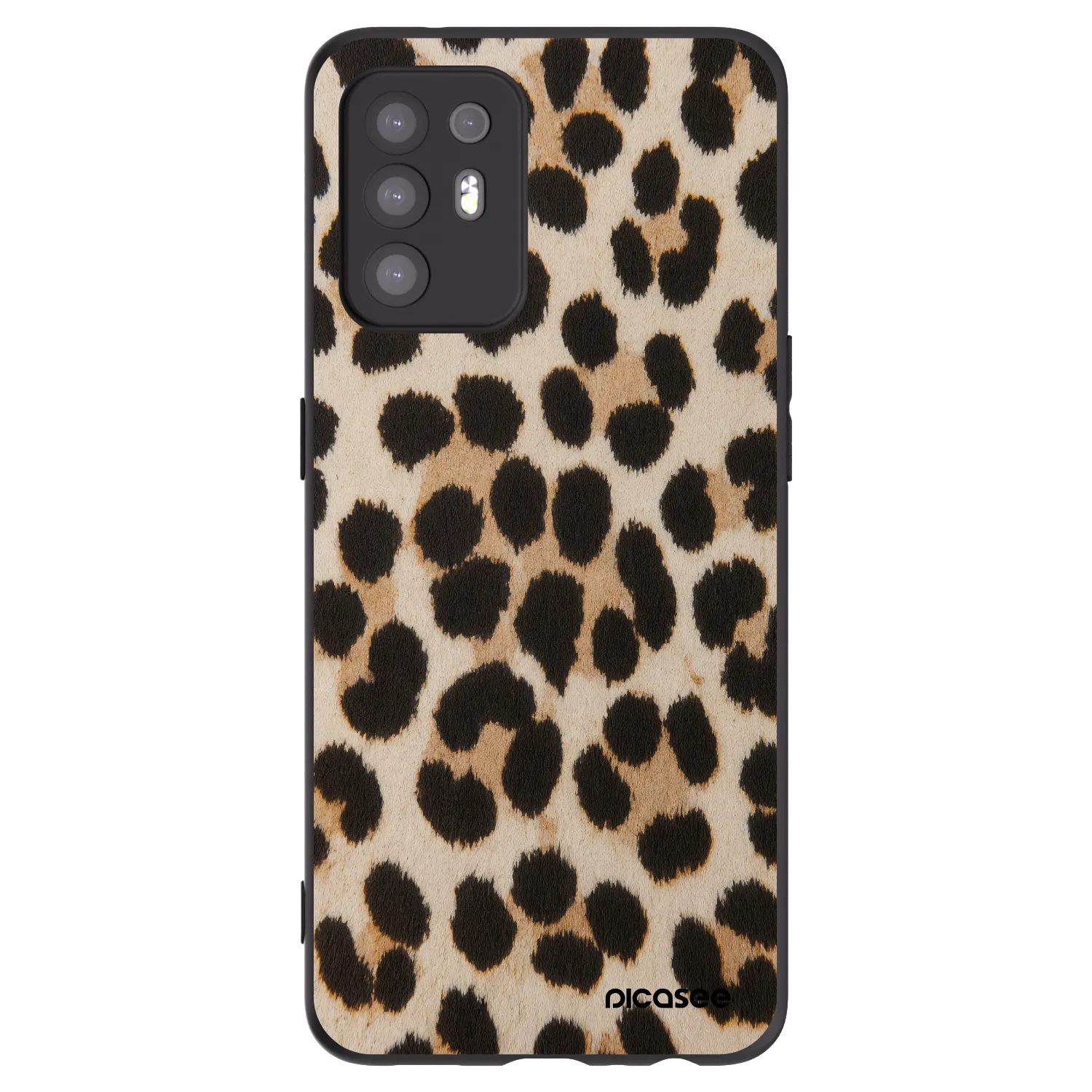 Picasee silikonowe czarne etui na OPPO A94 5G - Brown Tiger