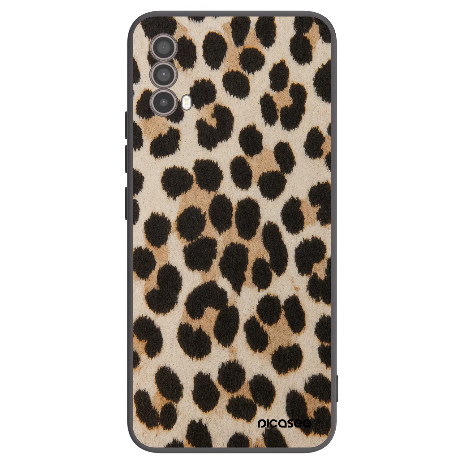 Picasee silikonowe czarne etui na Motorola Moto E40 - Brown Tiger