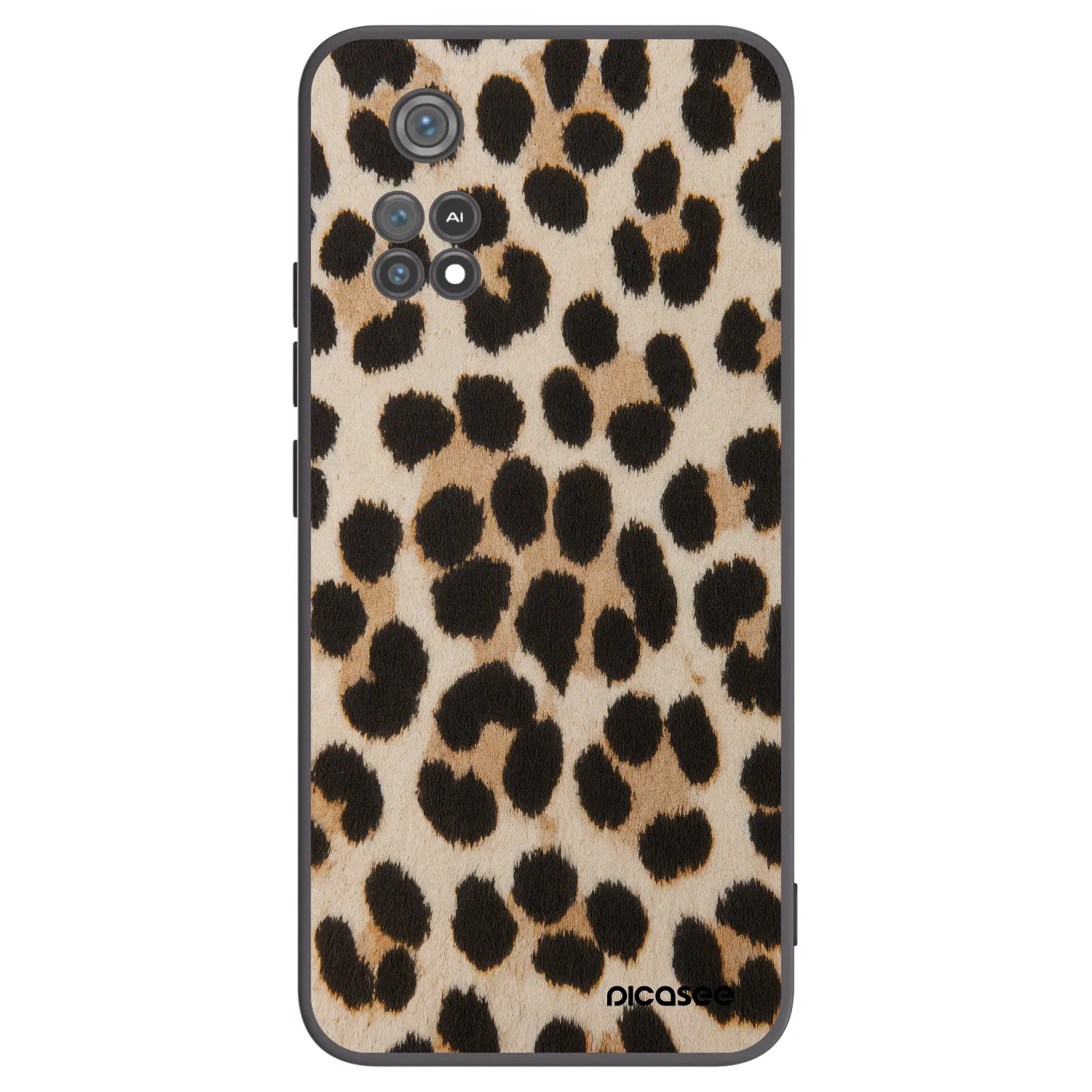 Picasee silikonowe czarne etui na Xiaomi Poco M4 Pro - Brown Tiger