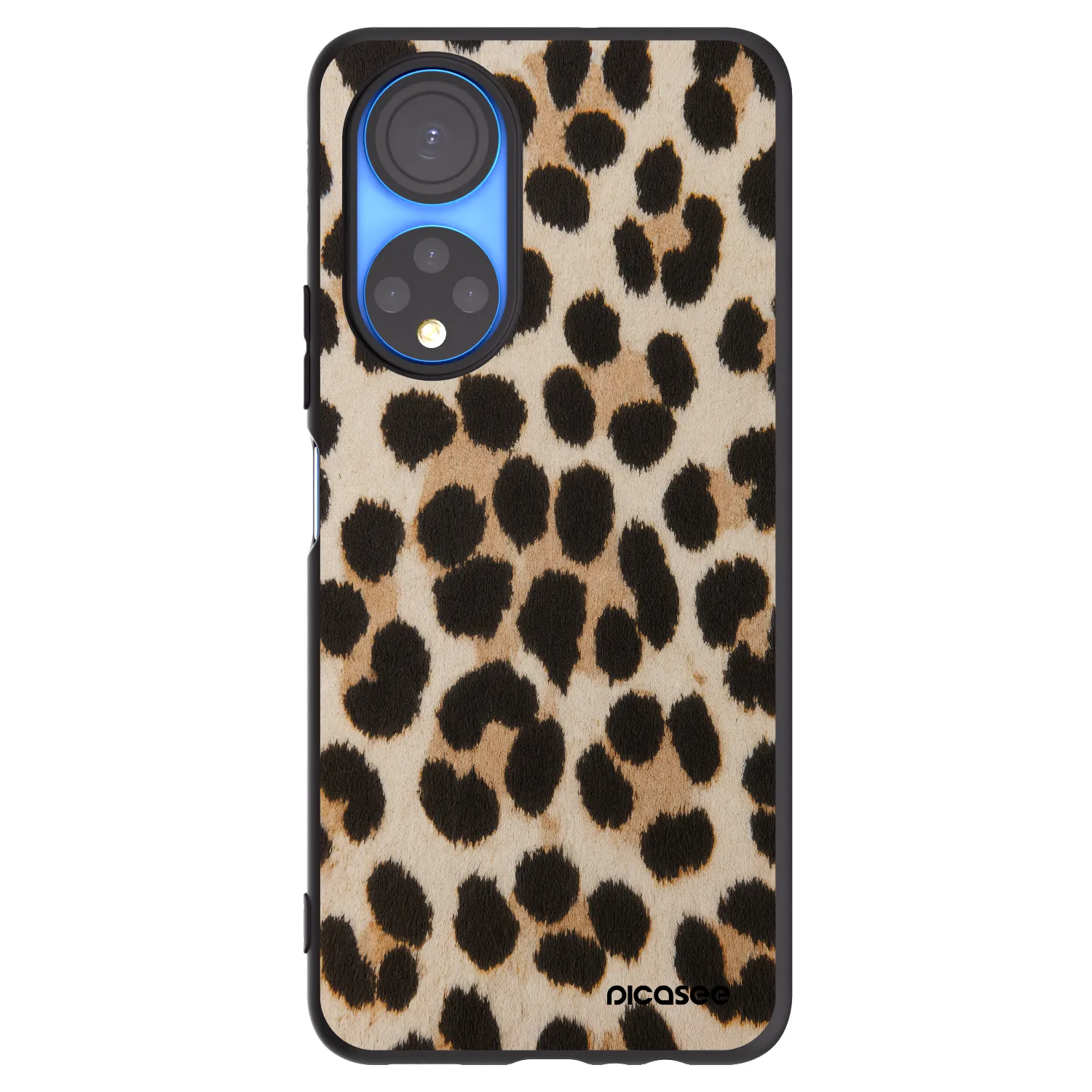 Picasee silikonowe czarne etui na Honor X7 - Brown Tiger