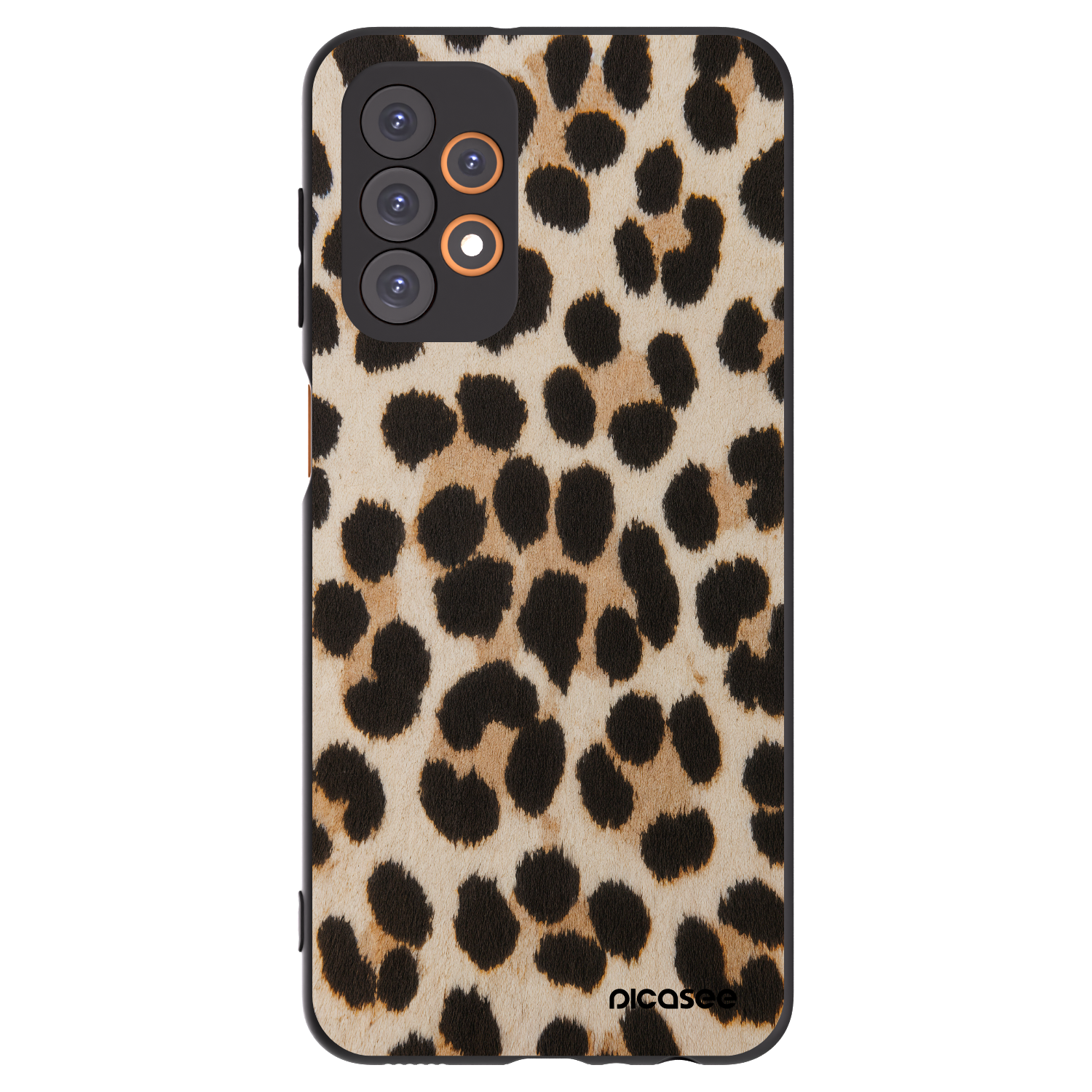 Picasee silikonowe czarne etui na Samsung Galaxy A23 A235F 4G - Brown Tiger