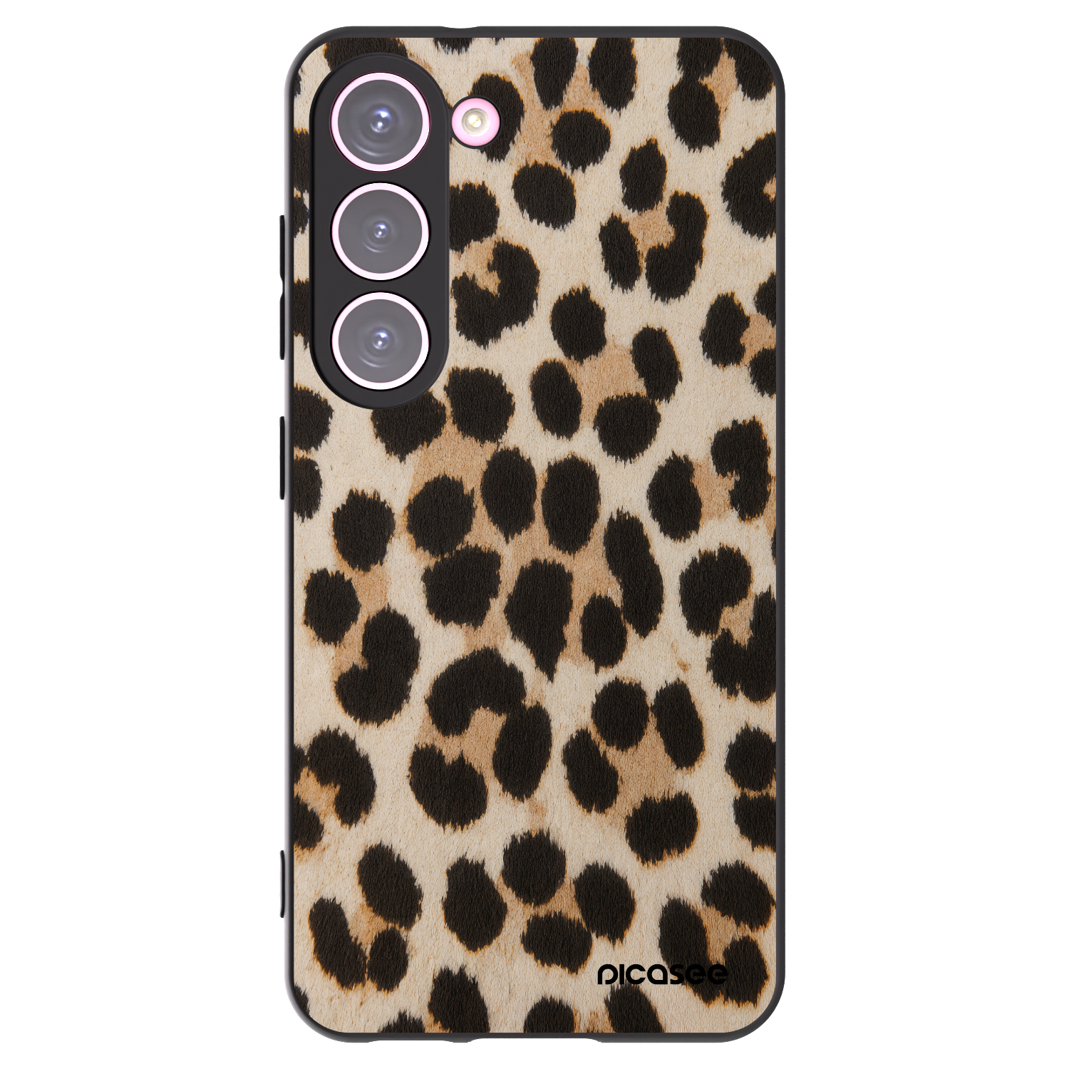 Picasee silikonowe czarne etui na Samsung Galaxy S23 5G - Brown Tiger