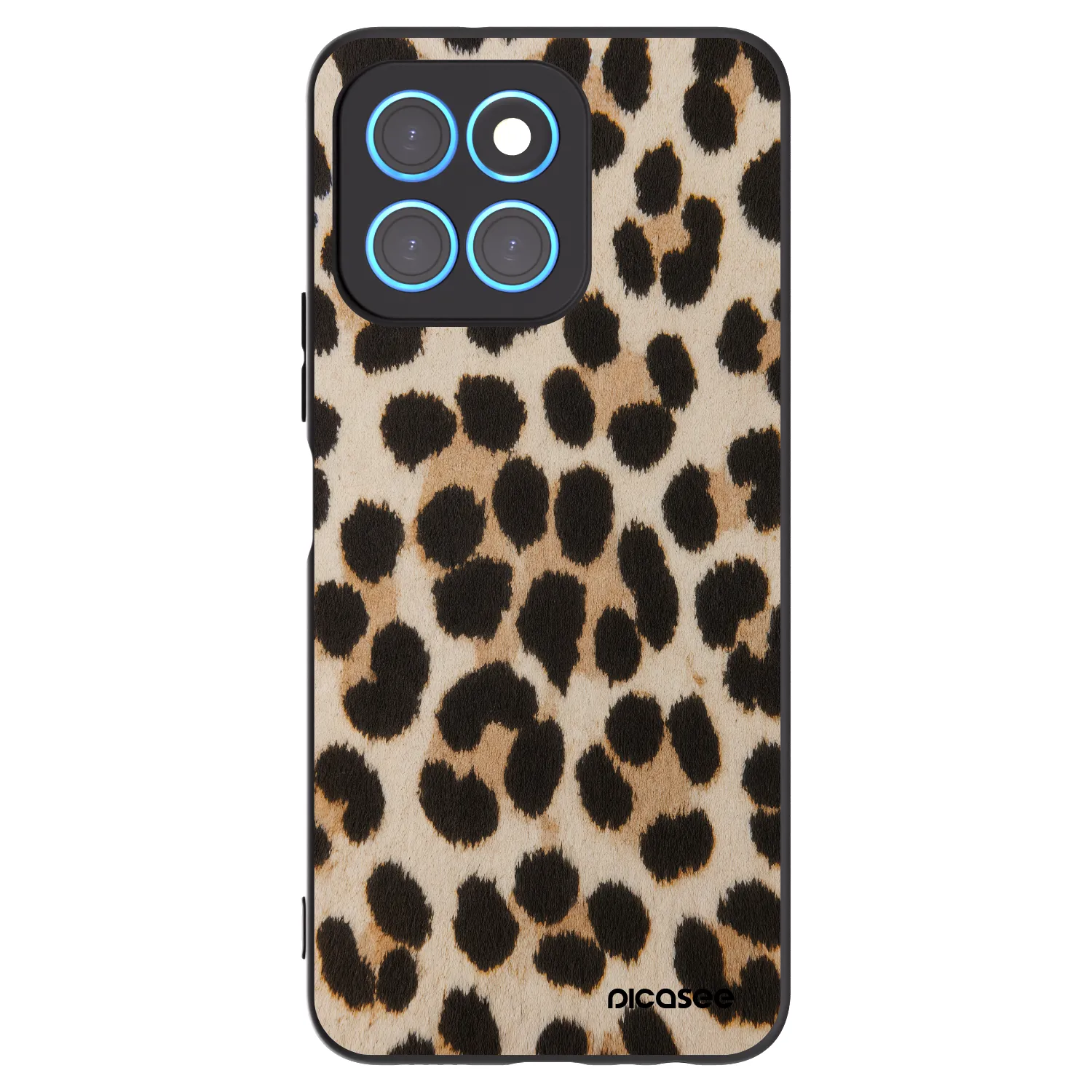 Picasee silikonowe czarne etui na Honor X8 5G - Brown Tiger