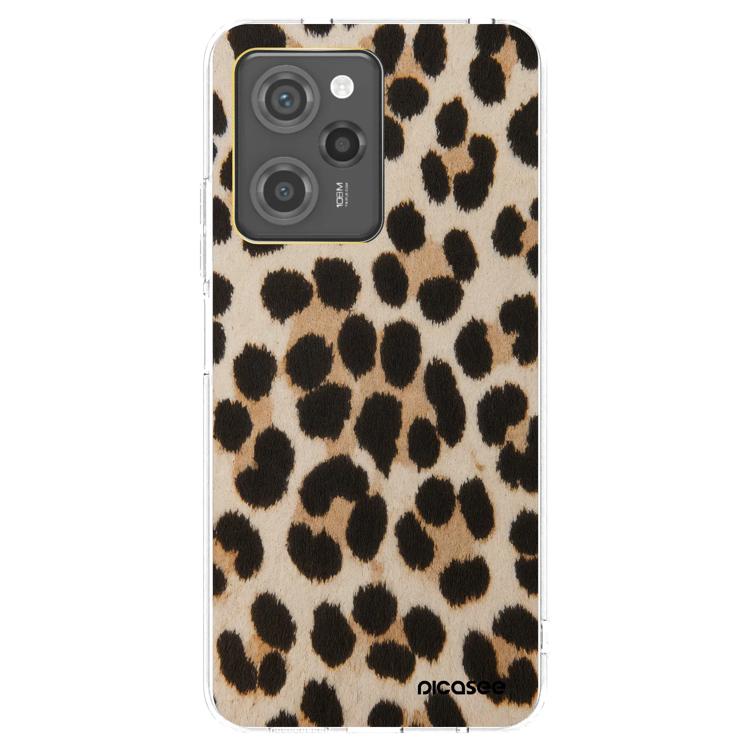 Picasee silikonowe przeźroczyste etui na Xiaomi Poco X5 Pro - Brown Tiger