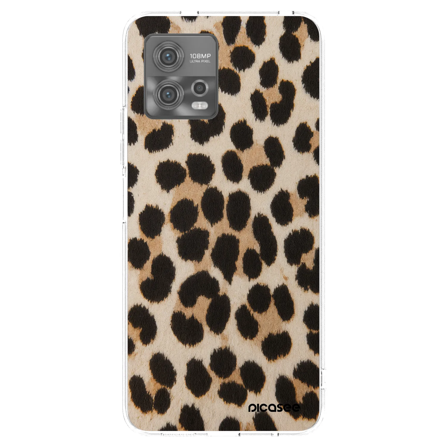 Picasee silikonowe przeźroczyste etui na Motorola Moto G72 - Brown Tiger