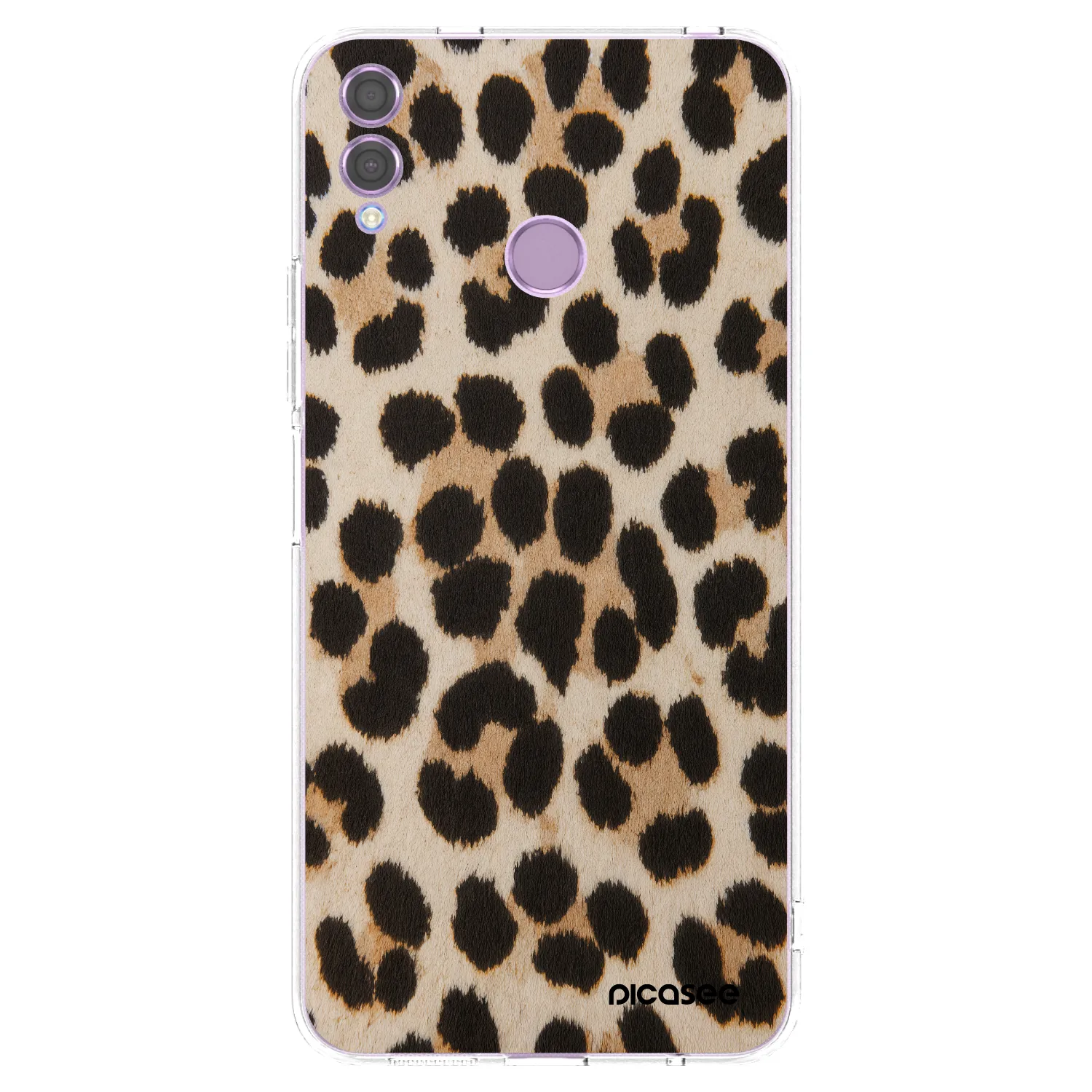 Picasee silikonowe przeźroczyste etui na Honor 8X - Brown Tiger