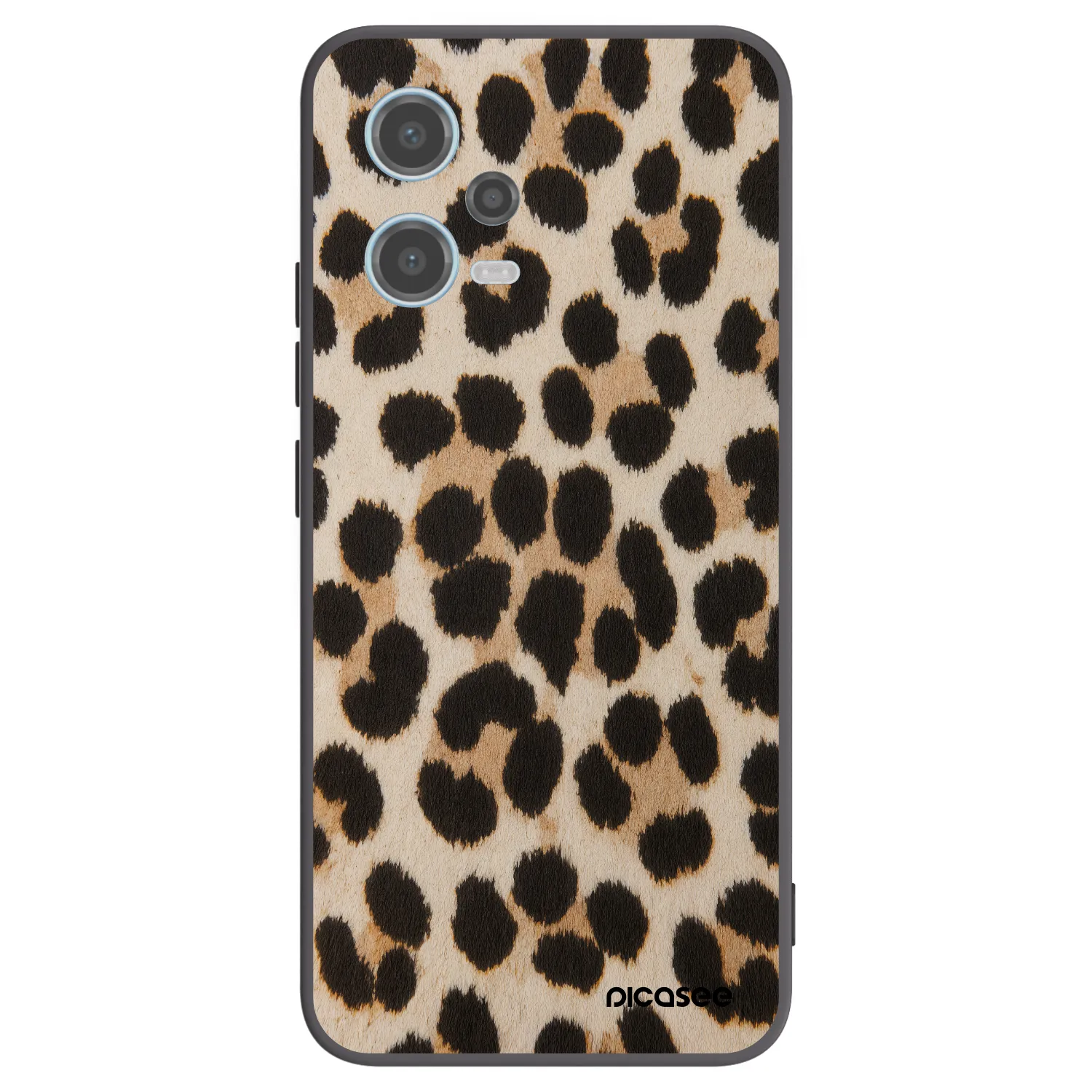 Picasee silikonowe czarne etui na Xiaomi Redmi Note 12 5G - Brown Tiger