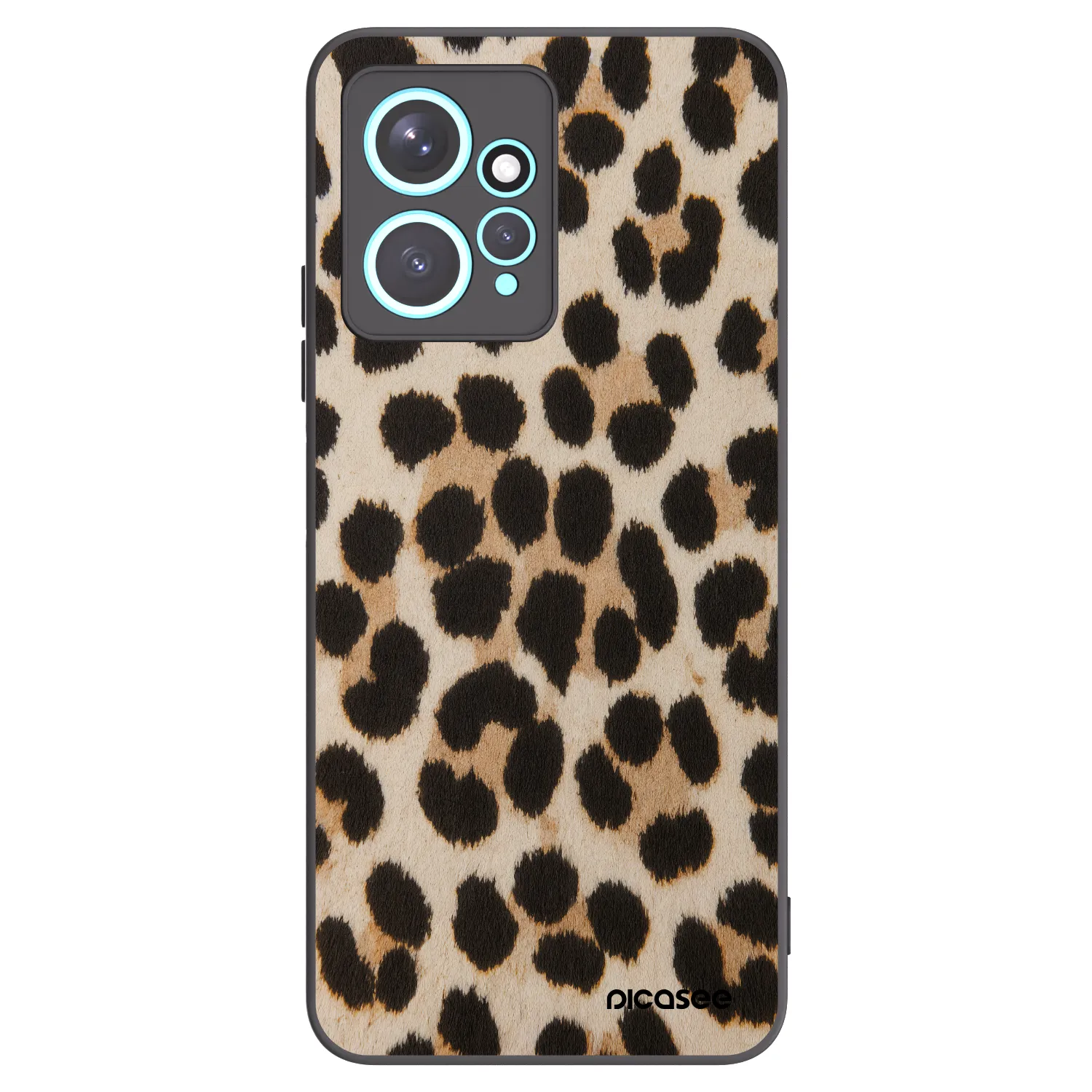 Picasee silikonowe czarne etui na Xiaomi Redmi Note 12 4G - Brown Tiger