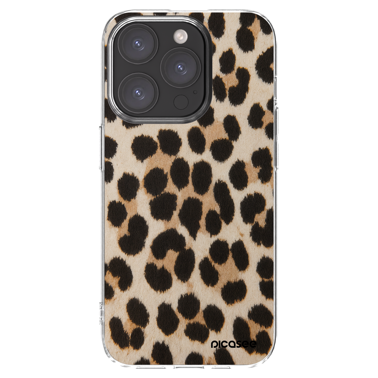 Picasee silikonowe przeźroczyste etui na Apple iPhone 15 Pro - Brown Tiger