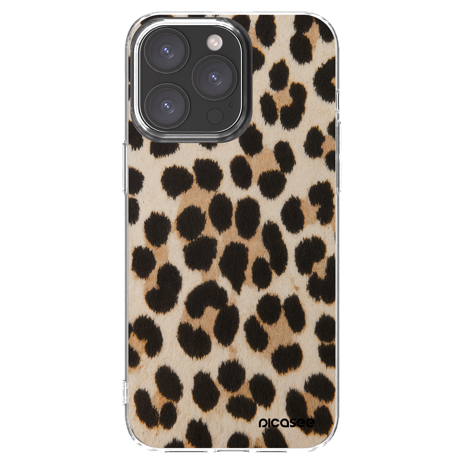 Picasee silikonowe przeźroczyste etui na Apple iPhone 15 Pro Max - Brown Tiger