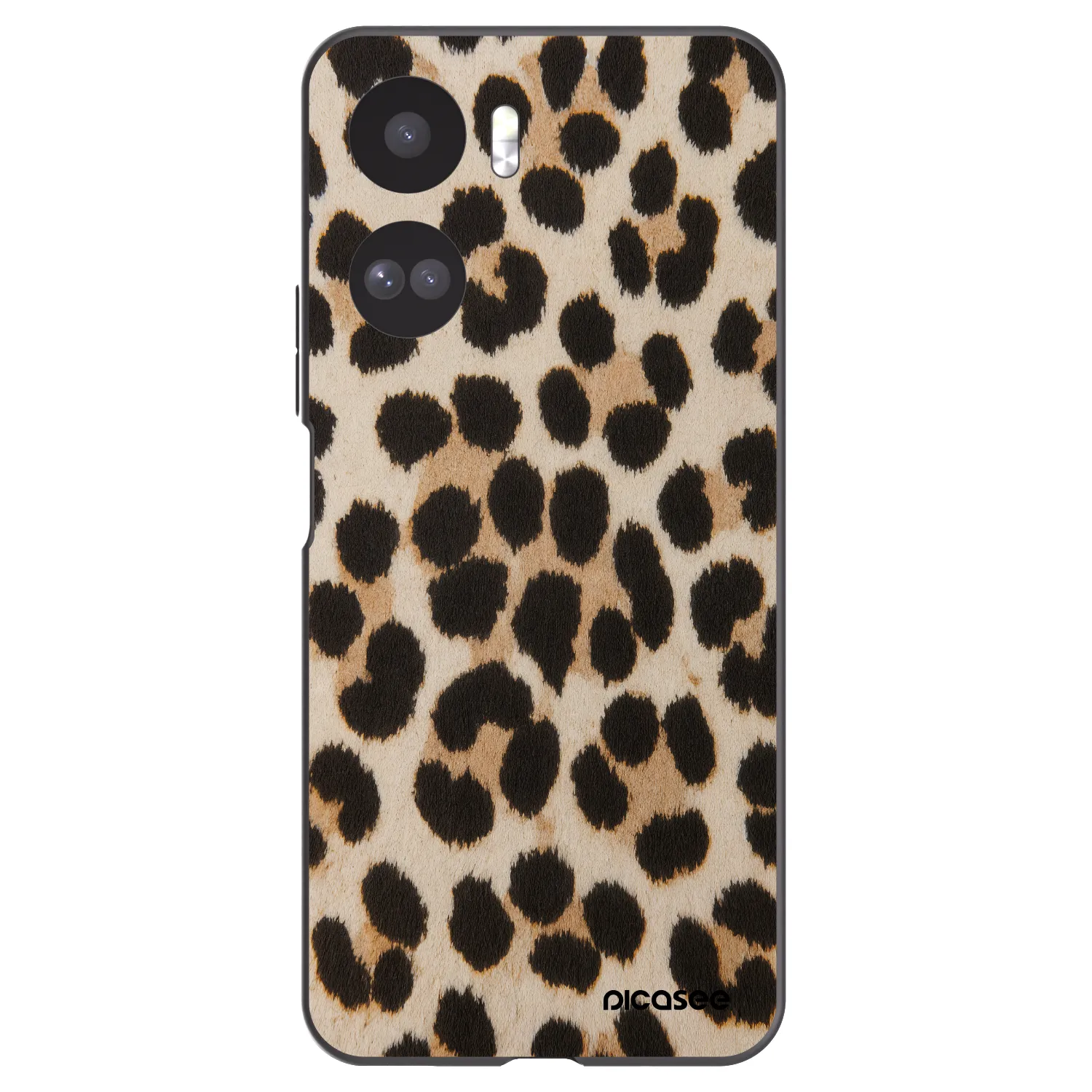 Picasee silikonowe czarne etui na Honor 90 Lite 5G - Brown Tiger