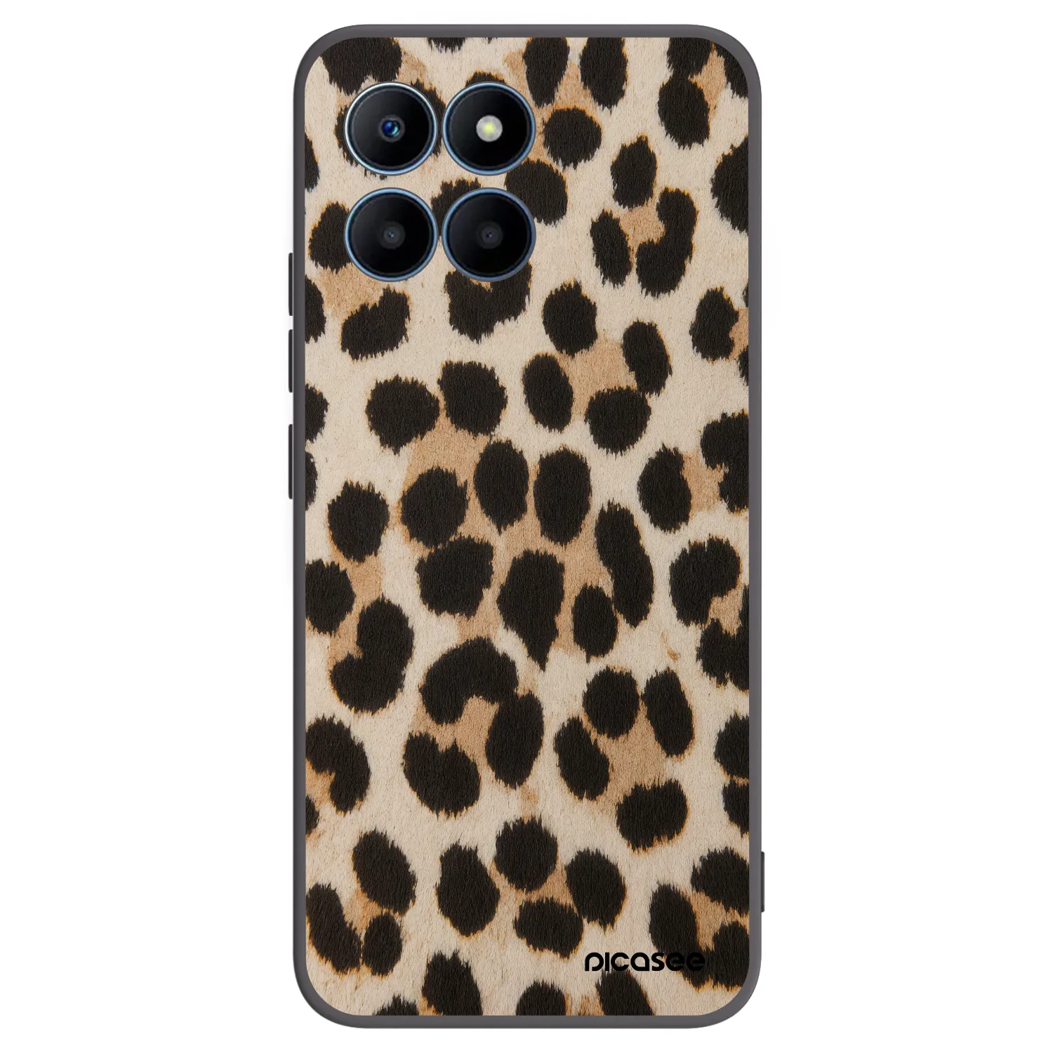 Picasee silikonowe czarne etui na Honor 70 Lite - Brown Tiger