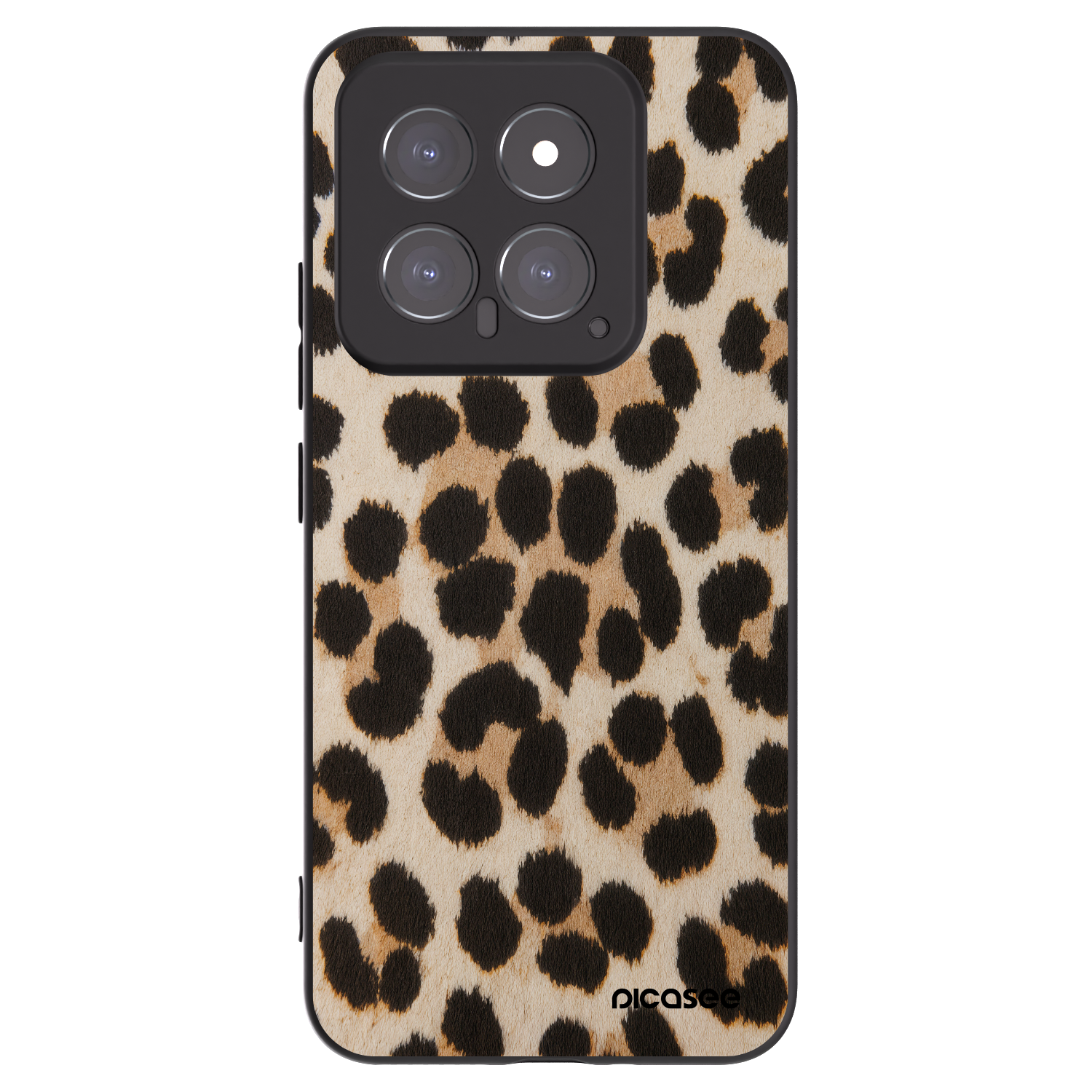 Picasee silikonowe czarne etui na Xiaomi 14 - Brown Tiger