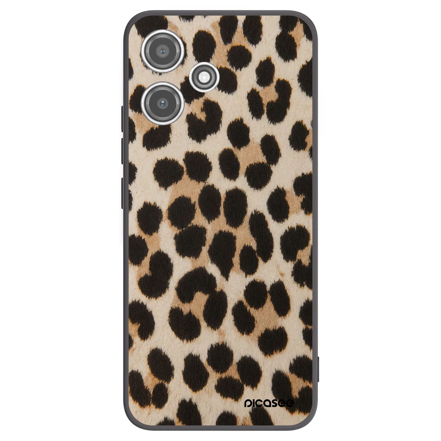 Picasee silikonowe czarne etui na Xiaomi Redmi 12 5G - Brown Tiger