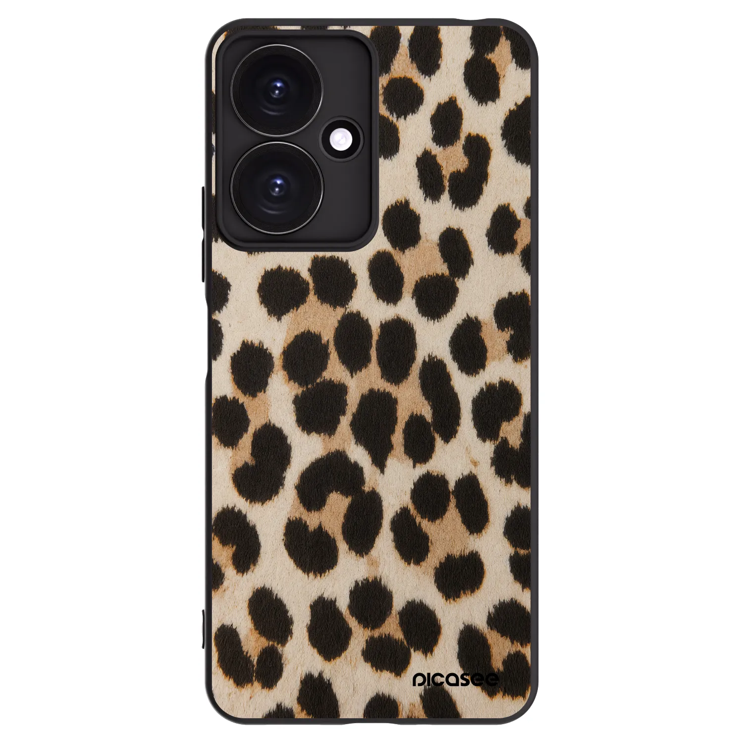 Picasee silikonowe czarne etui na Xiaomi Redmi 13C 5G - Brown Tiger