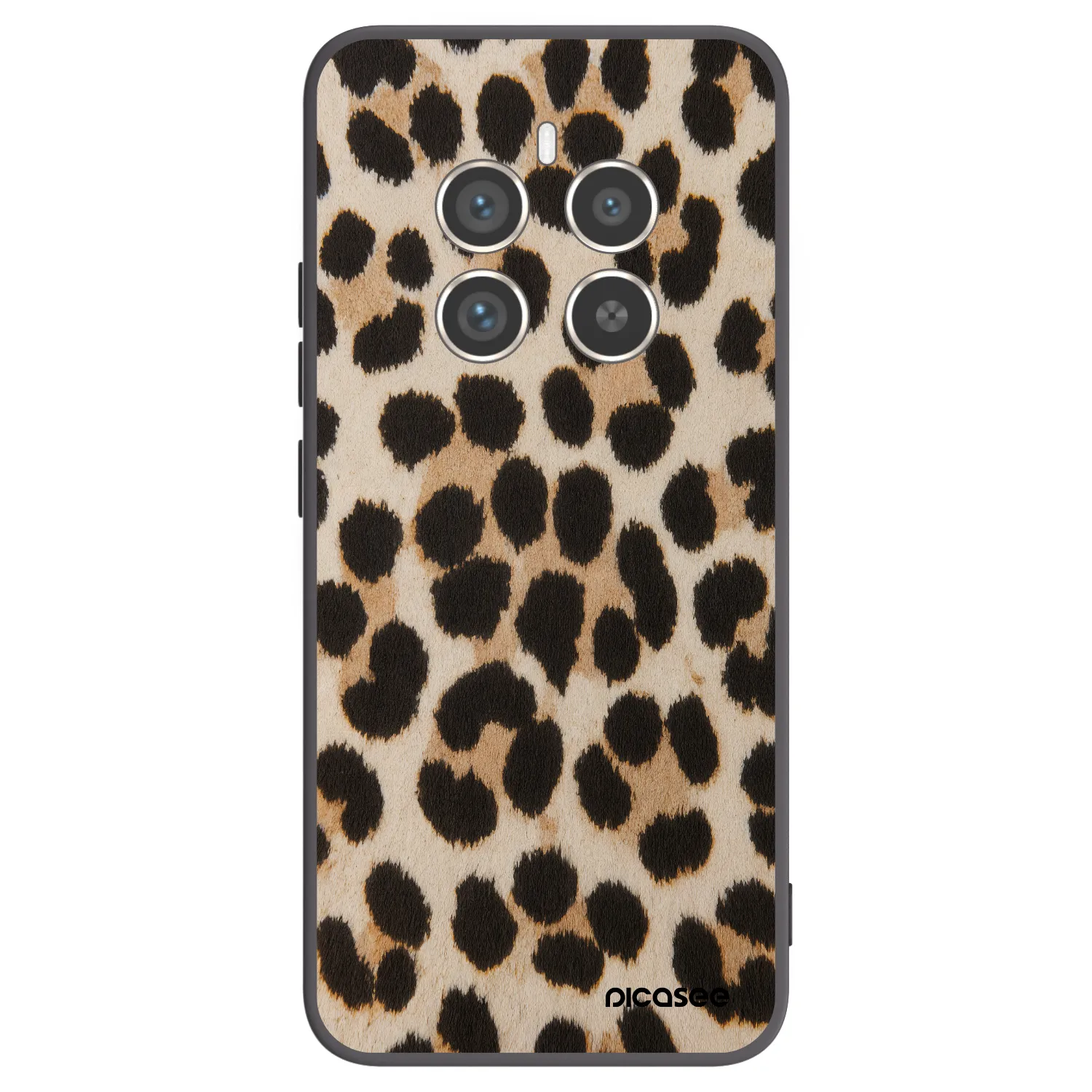 Picasee silikonowe czarne etui na Realme 12 Pro 5G - Brown Tiger