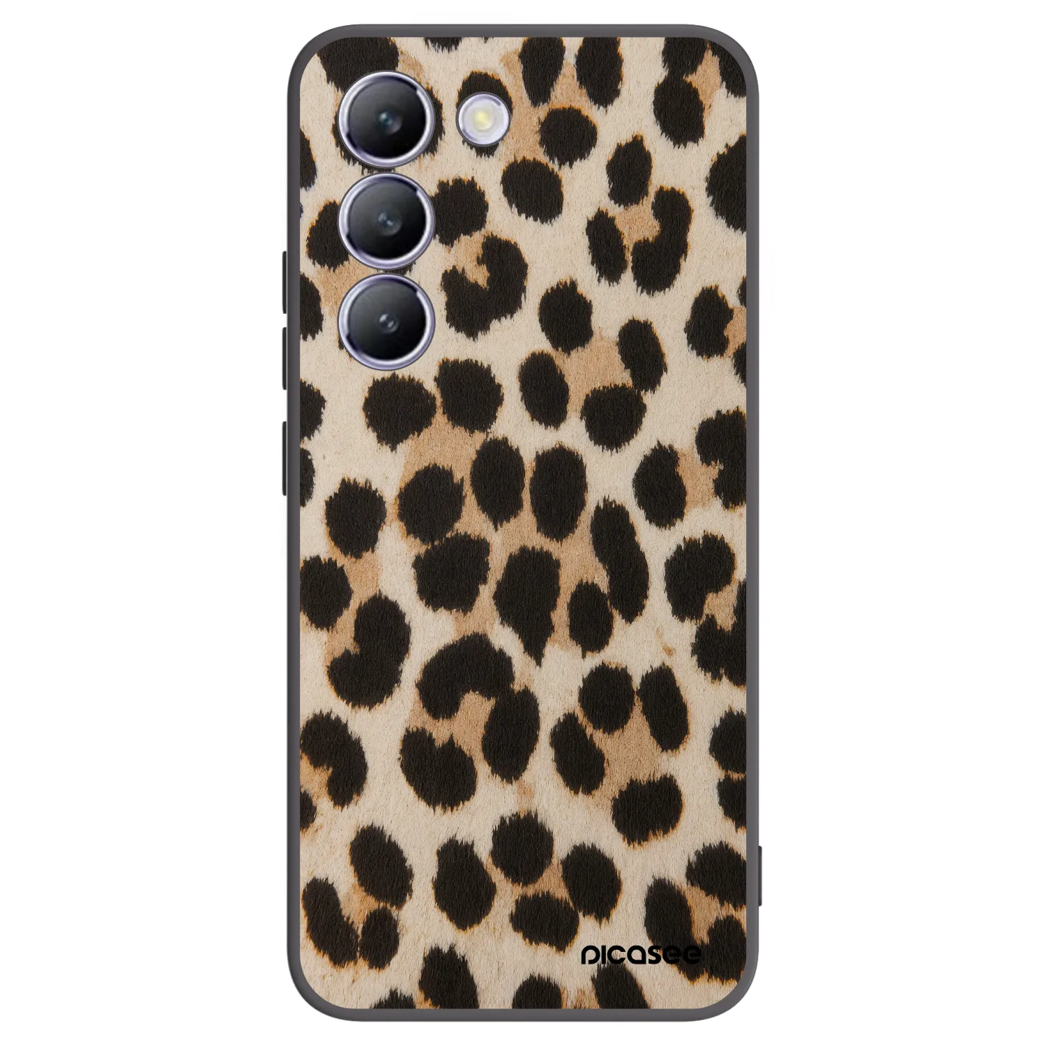 Picasee silikonowe czarne etui na Vivo V40 SE 5G - Brown Tiger
