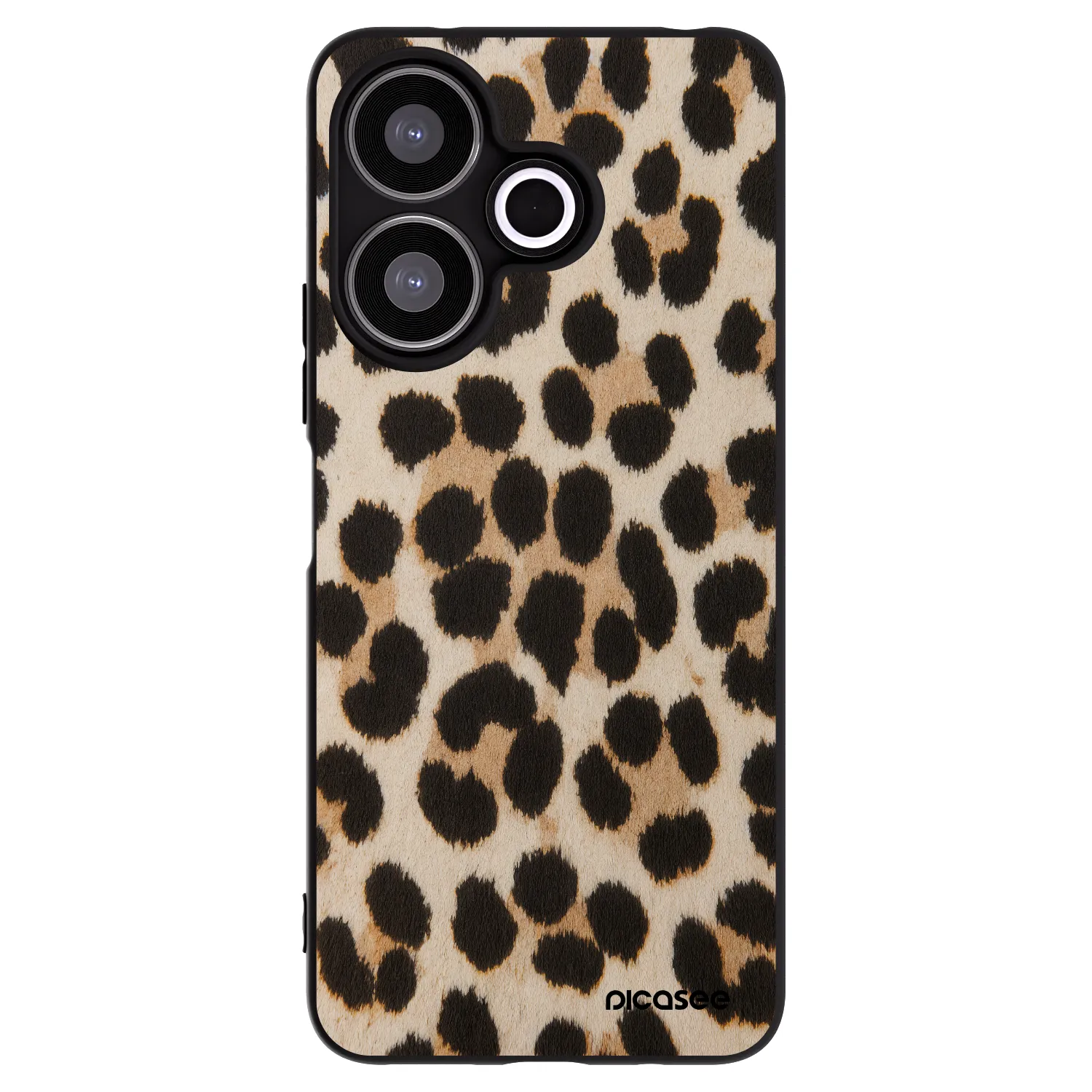 Picasee silikonowe czarne etui na Xiaomi Redmi 13 4G - Brown Tiger