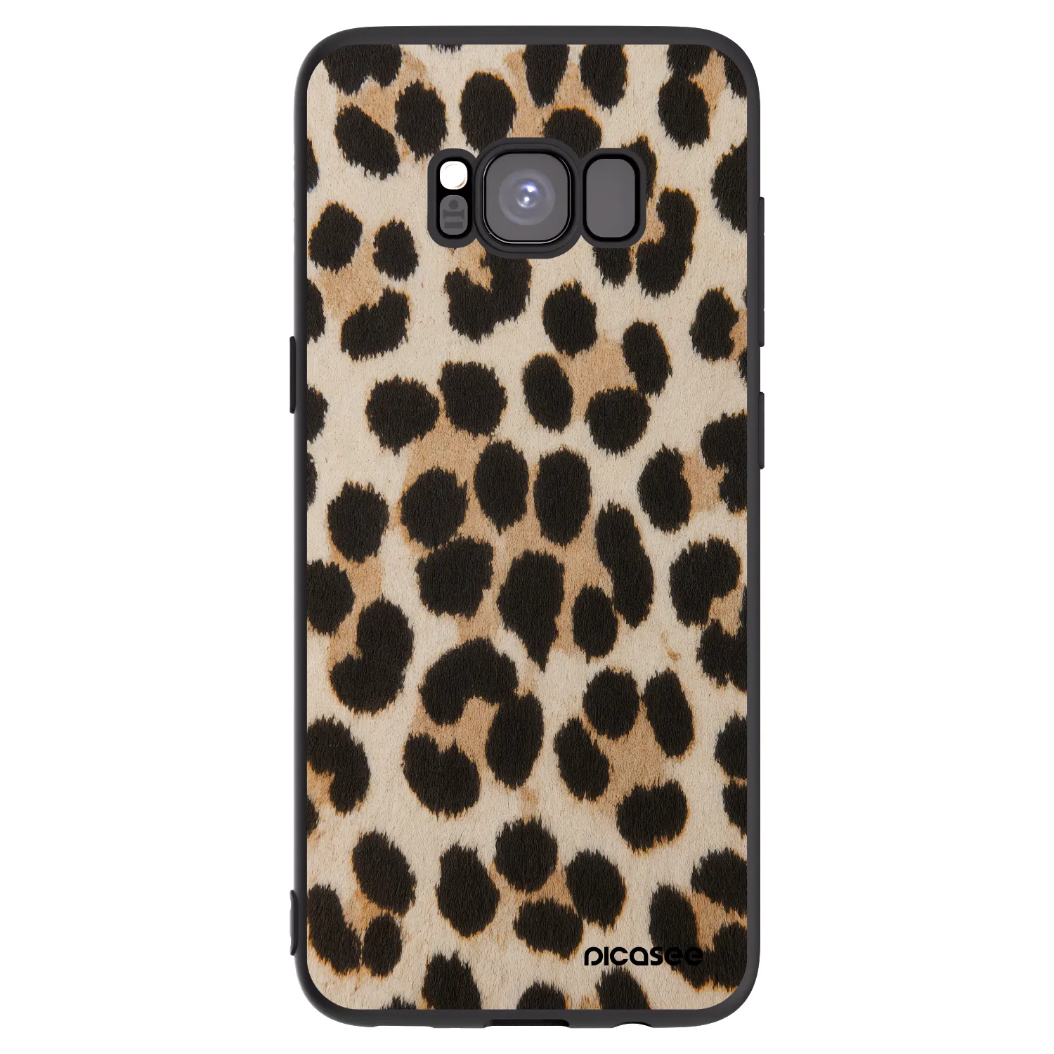 Picasee silikonowe czarne etui na Samsung Galaxy S8 G950F - Brown Tiger