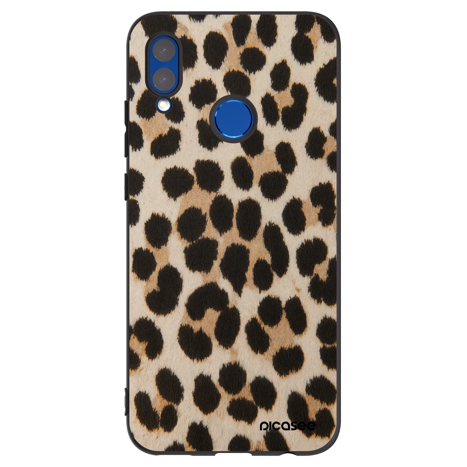 Picasee silikonowe czarne etui na Honor 10 Lite - Brown Tiger