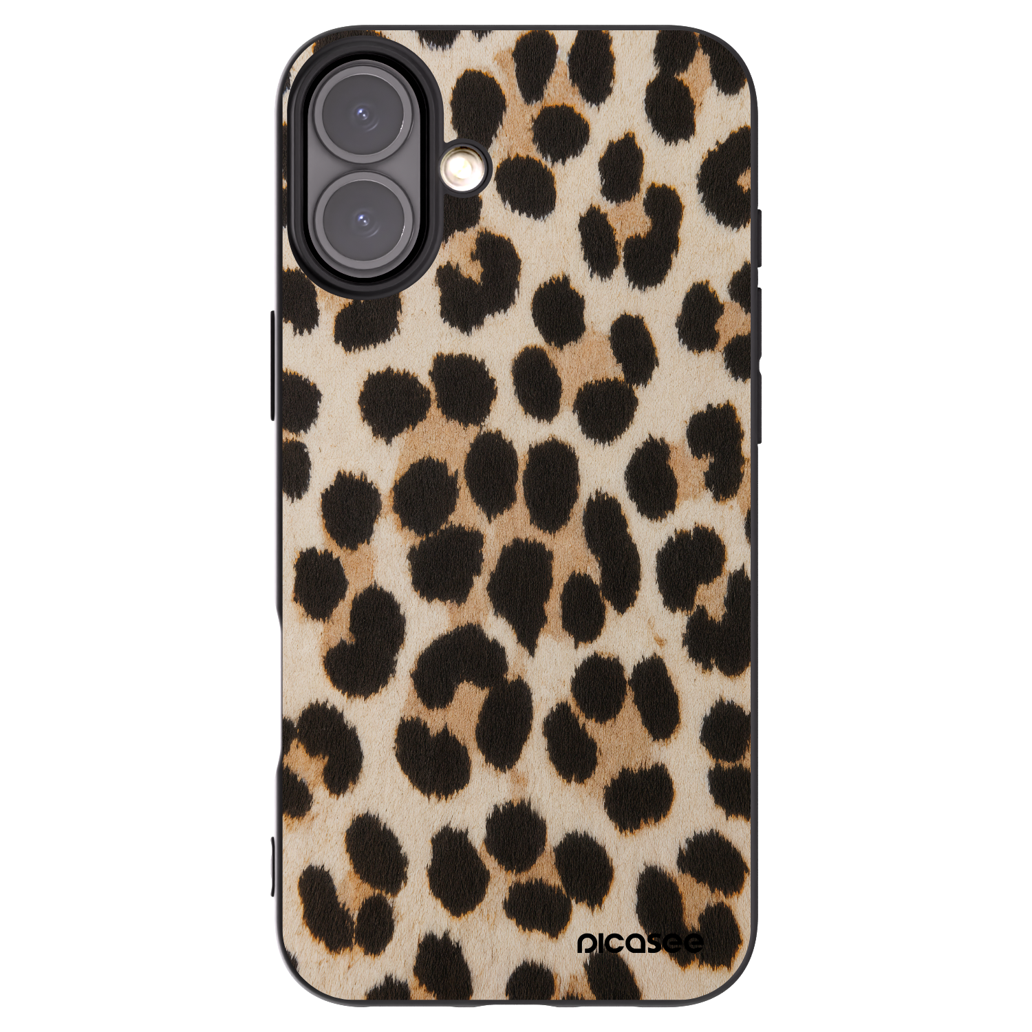 Picasee silikonowe czarne etui na Apple iPhone 16 Plus - Brown Tiger