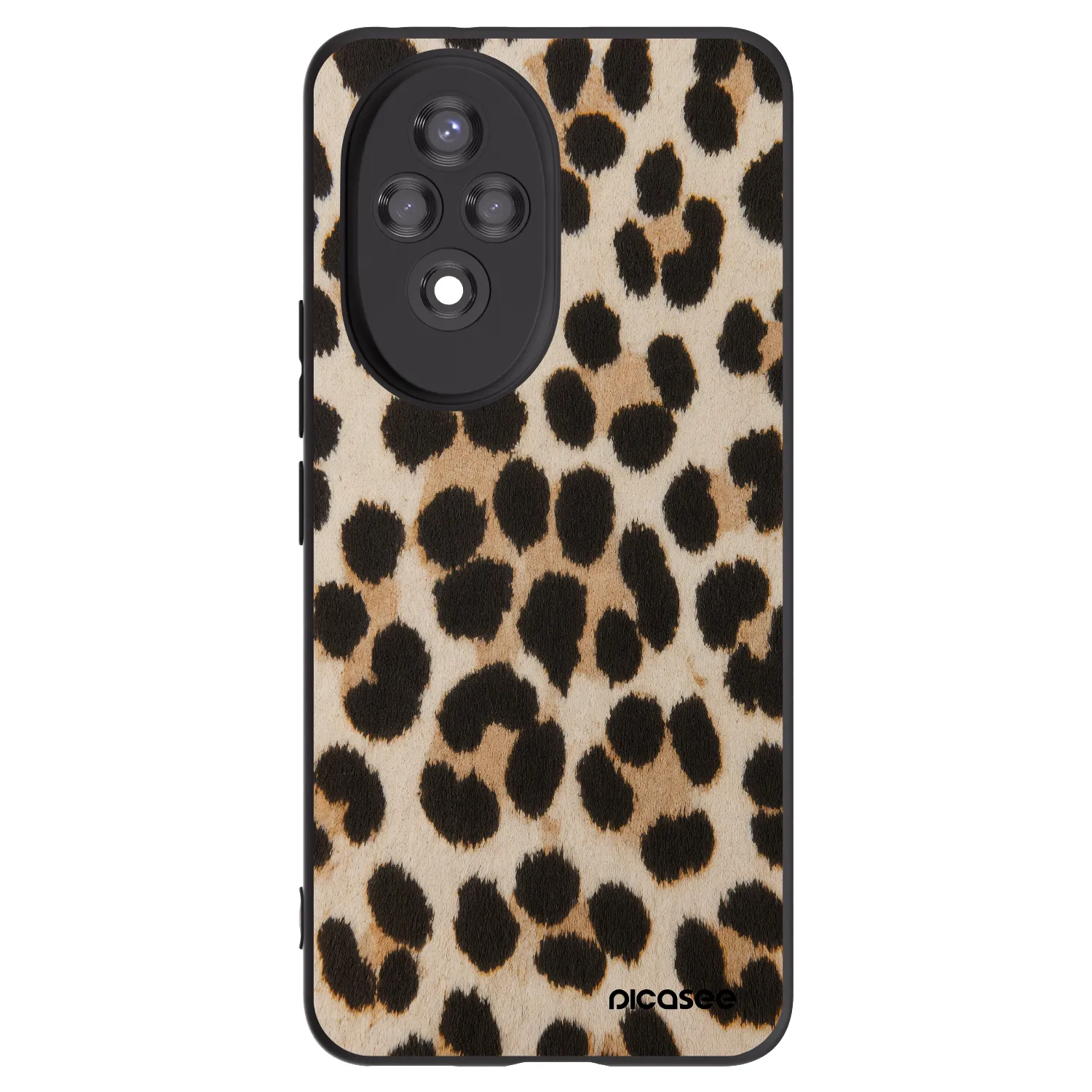 Picasee silikonowe czarne etui na Honor 200 Pro 5G - Brown Tiger