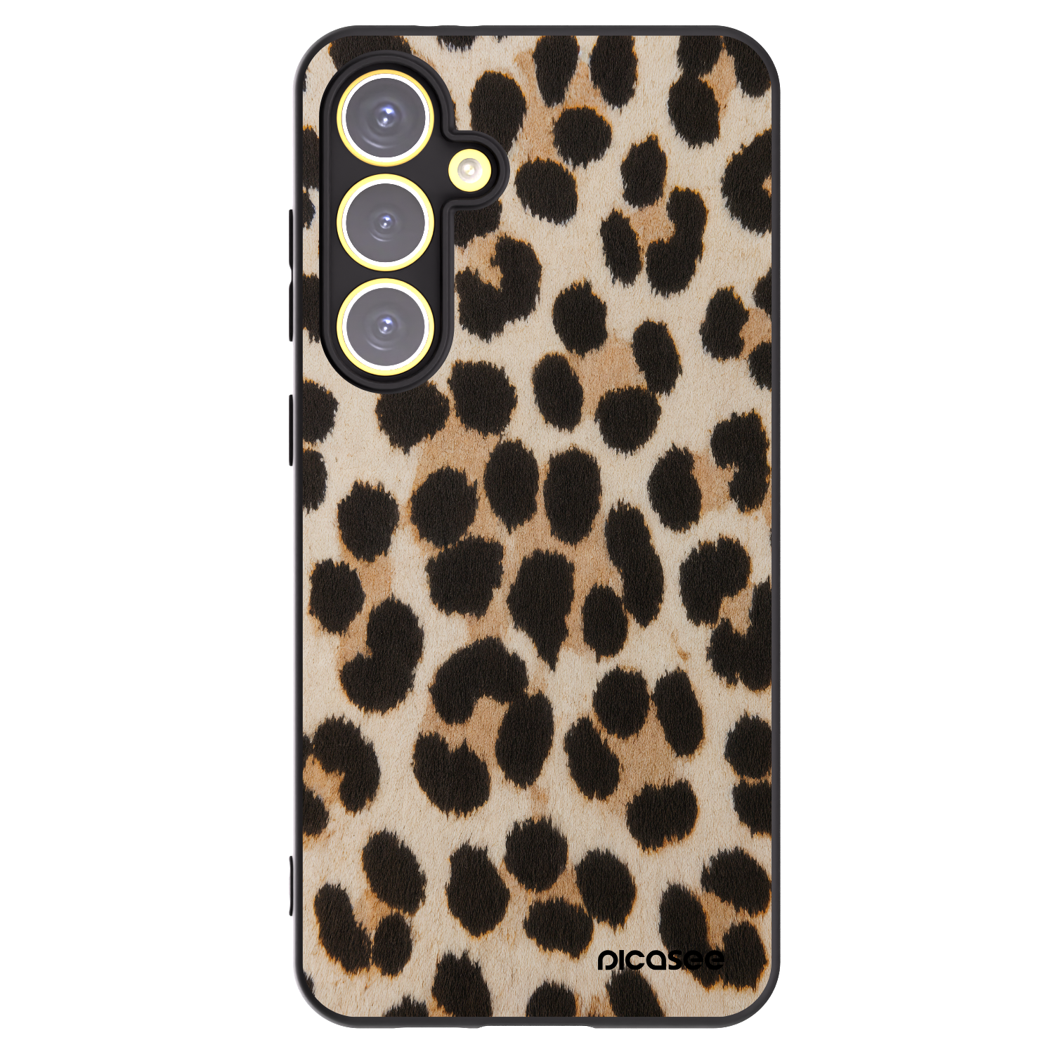 Picasee silikonowe czarne etui na Samsung Galaxy S24 FE S721B - Brown Tiger