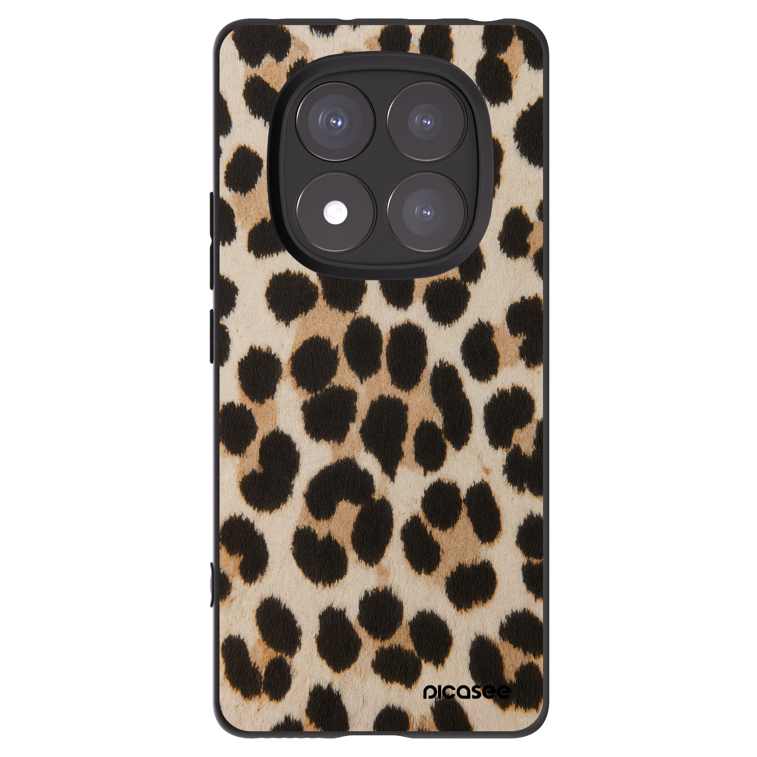 Picasee silikonowe czarne etui na Xiaomi Redmi Note 14 Pro+ 5G - Brown Tiger