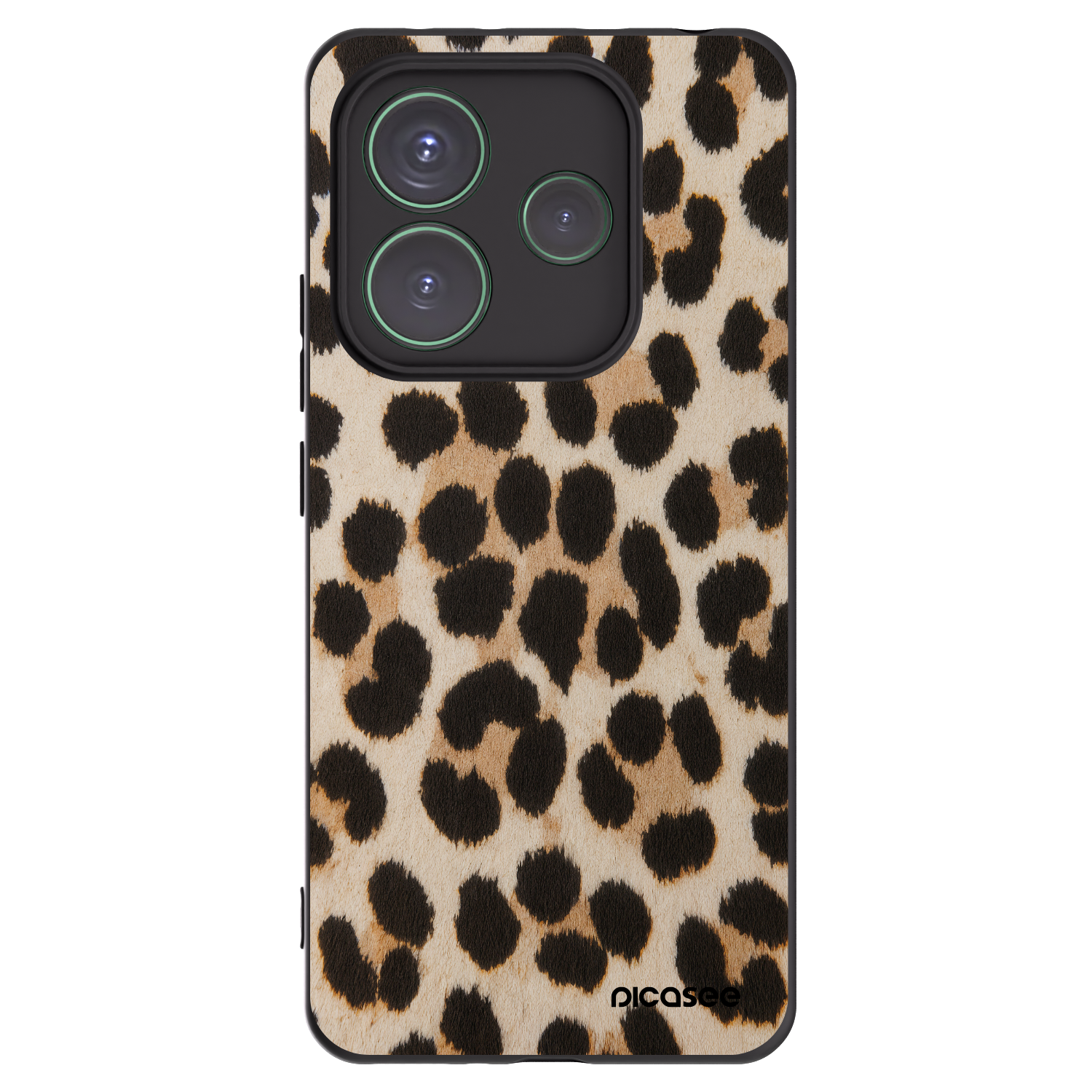 Picasee silikonowe czarne etui na Xiaomi Redmi Note 14 5G - Brown Tiger