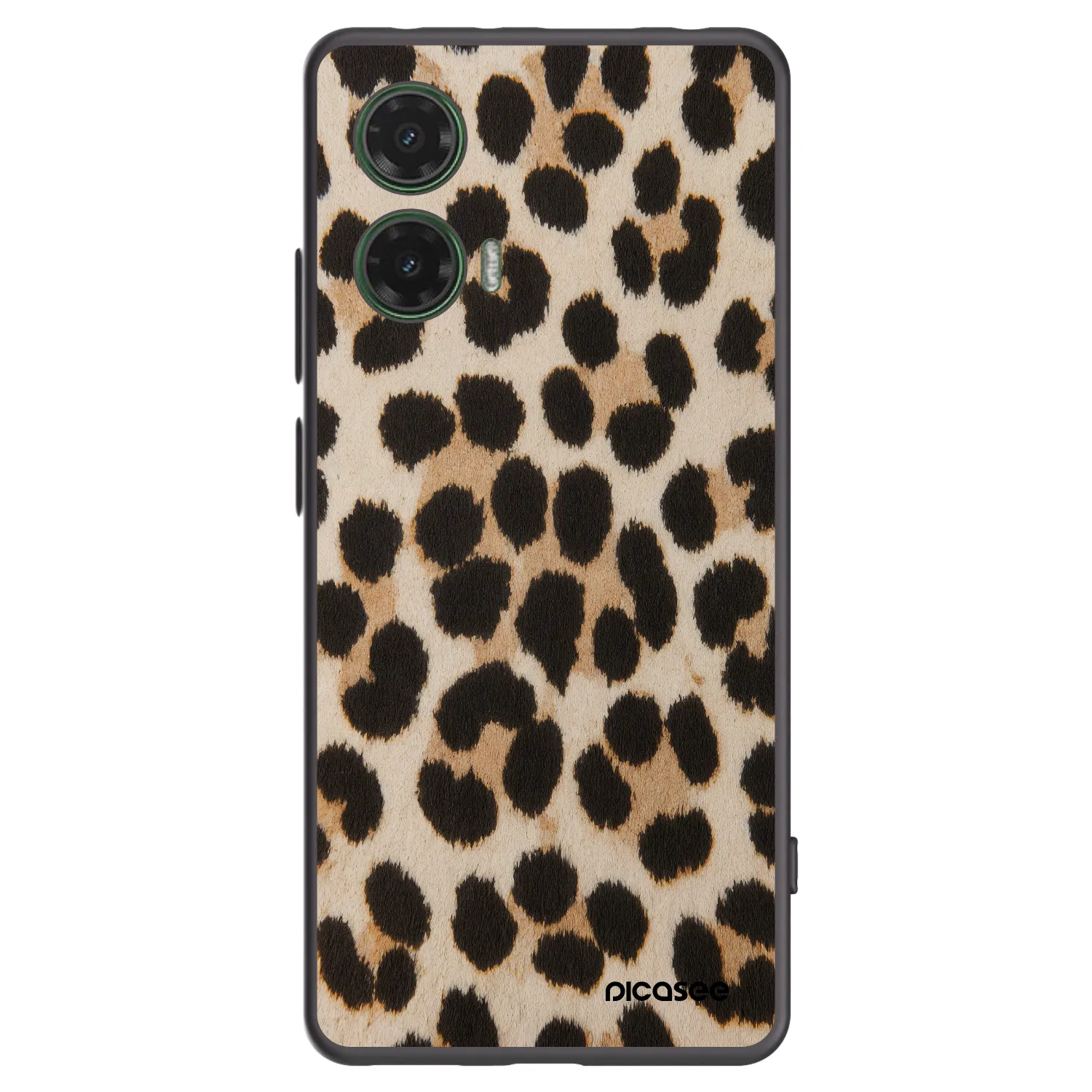 Picasee silikonowe czarne etui na Motorola Moto G35 5G - Brown Tiger