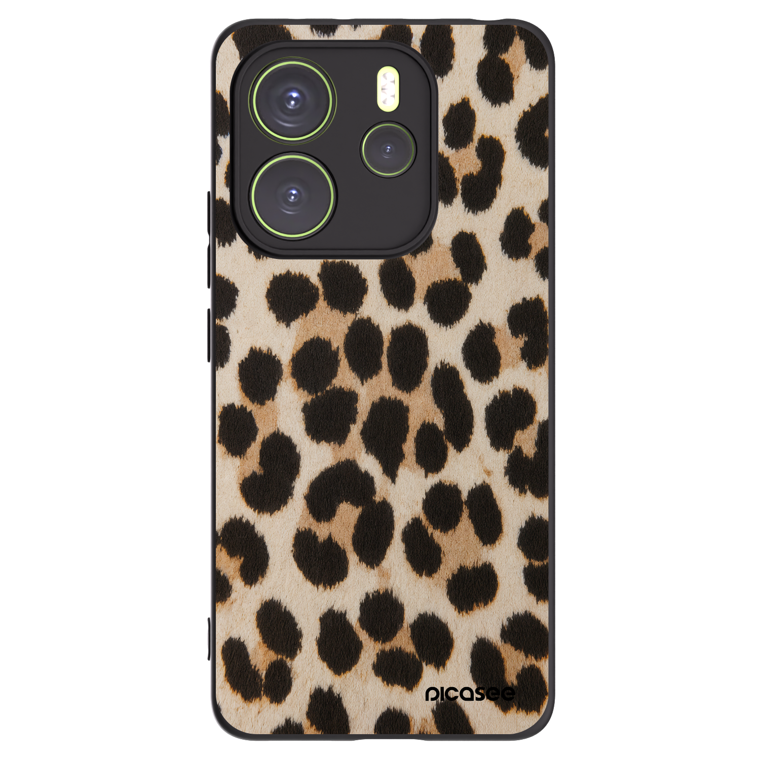 Picasee silikonowe czarne etui na Xiaomi Redmi Note 14 4G - Brown Tiger