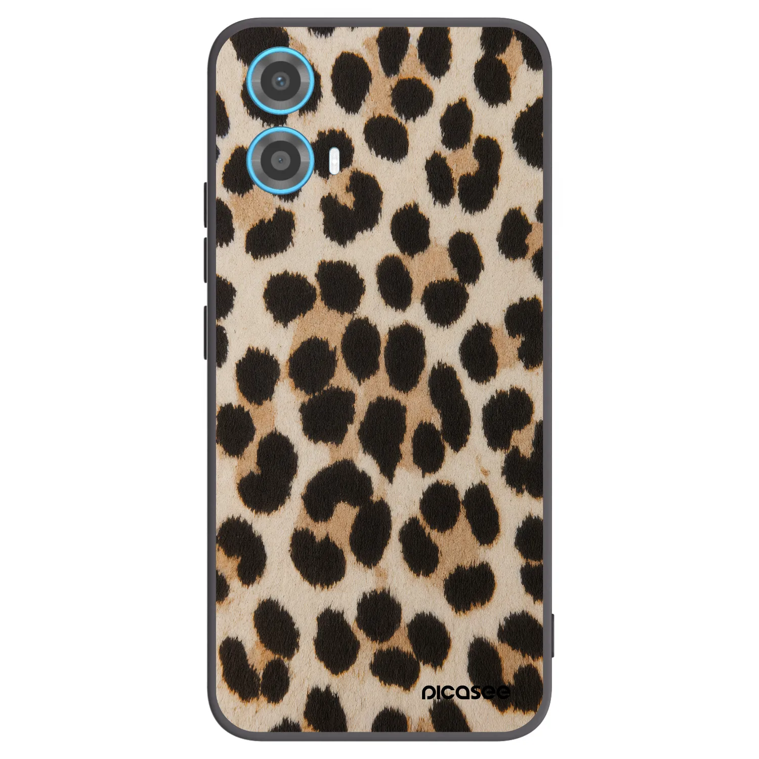 Picasee silikonowe czarne etui na Motorola Moto G34 5G - Brown Tiger
