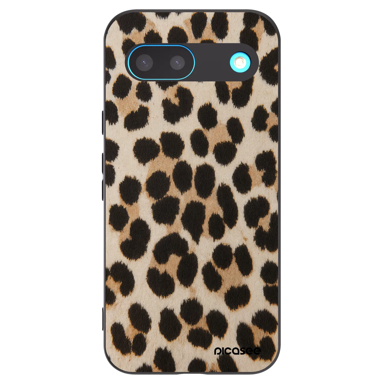 Picasee silikonowe czarne etui na Google Pixel 8 - Brown Tiger