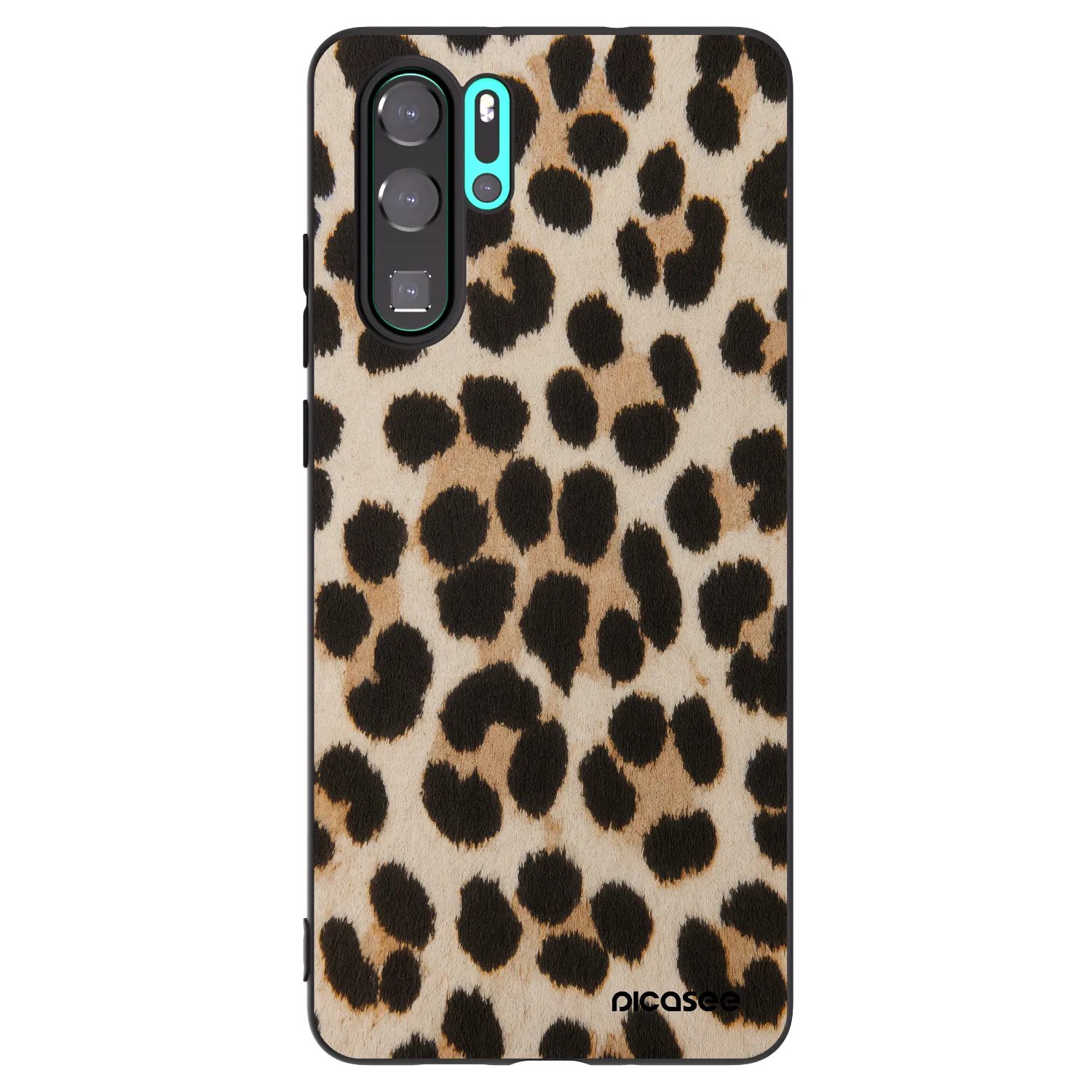 Picasee silikonowe czarne etui na Huawei P30 Pro - Brown Tiger