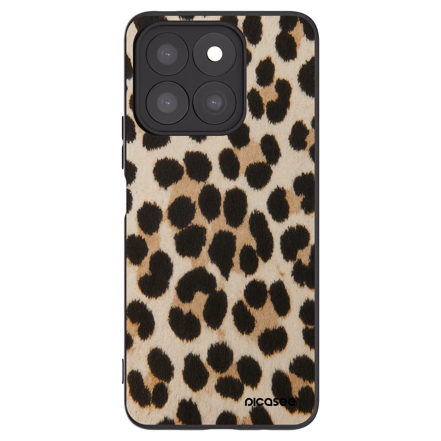 Picasee silikonowe czarne etui na Honor X8c - Brown Tiger