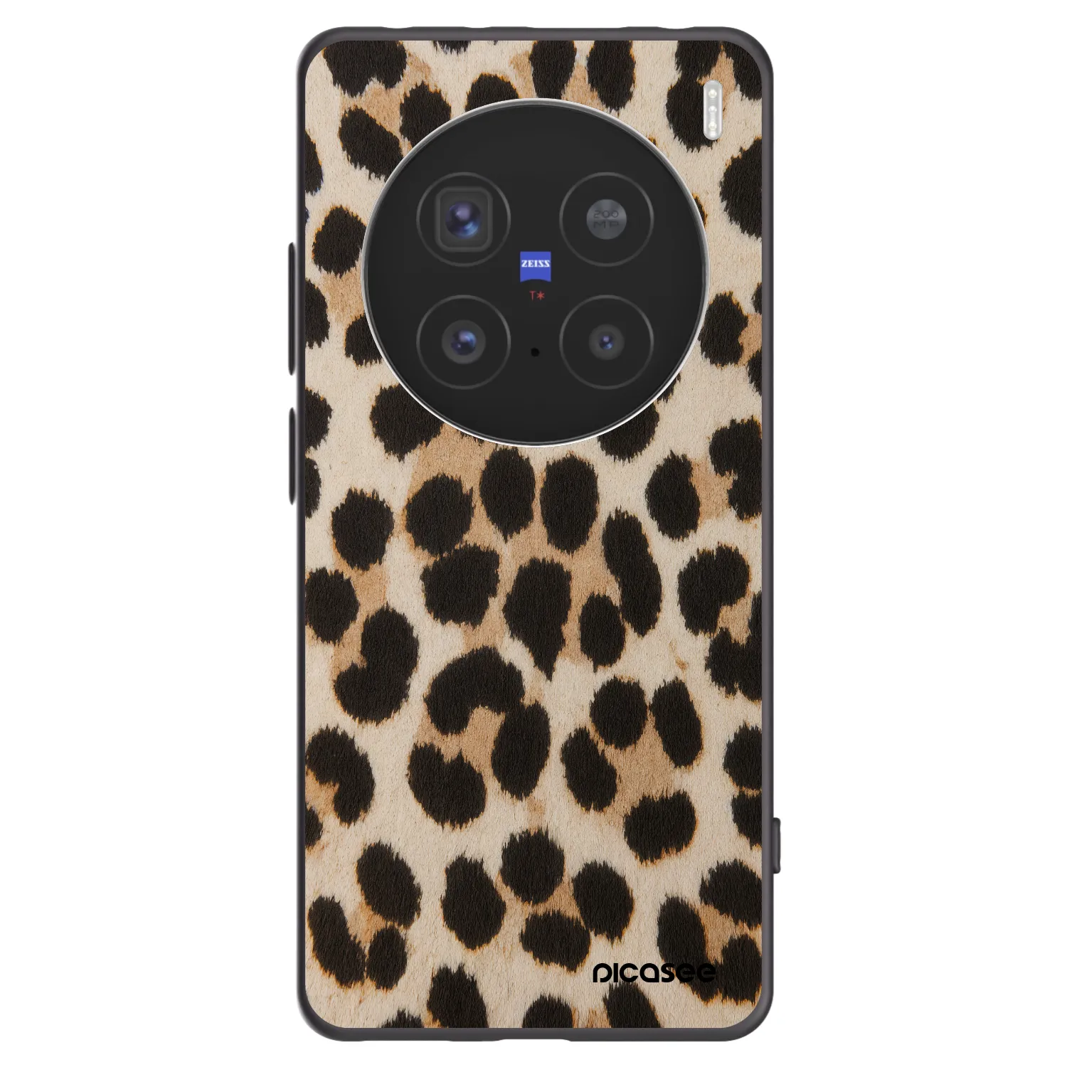Picasee silikonowe czarne etui na Vivo X200 Pro - Brown Tiger