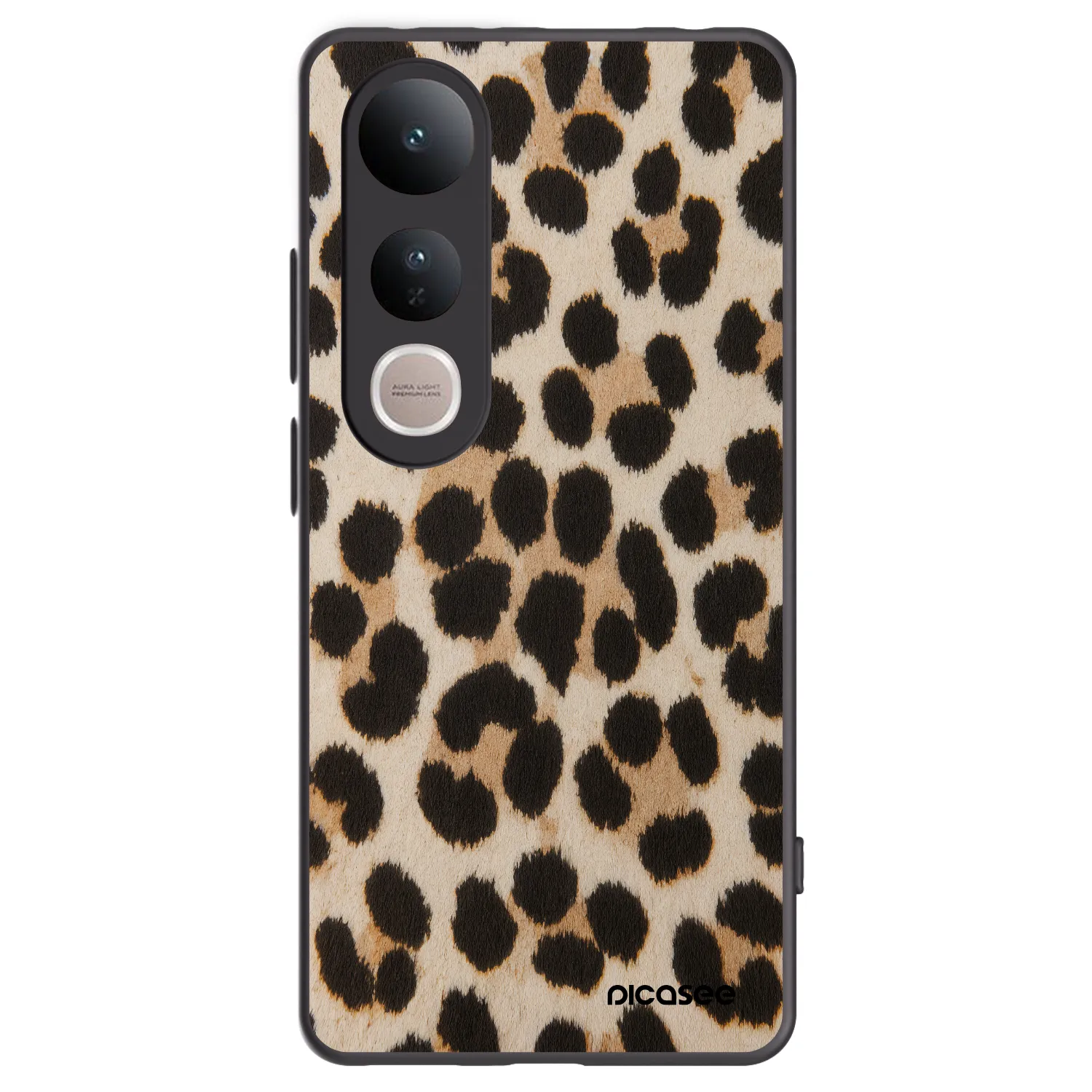 Picasee silikonowe czarne etui na Vivo V50 Lite 5G - Brown Tiger