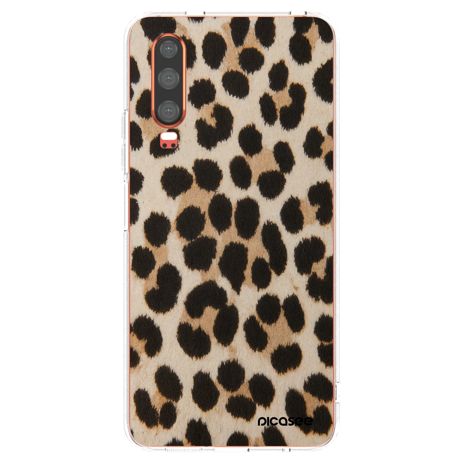 Picasee silikonowe przeźroczyste etui na Huawei P30 - Brown Tiger