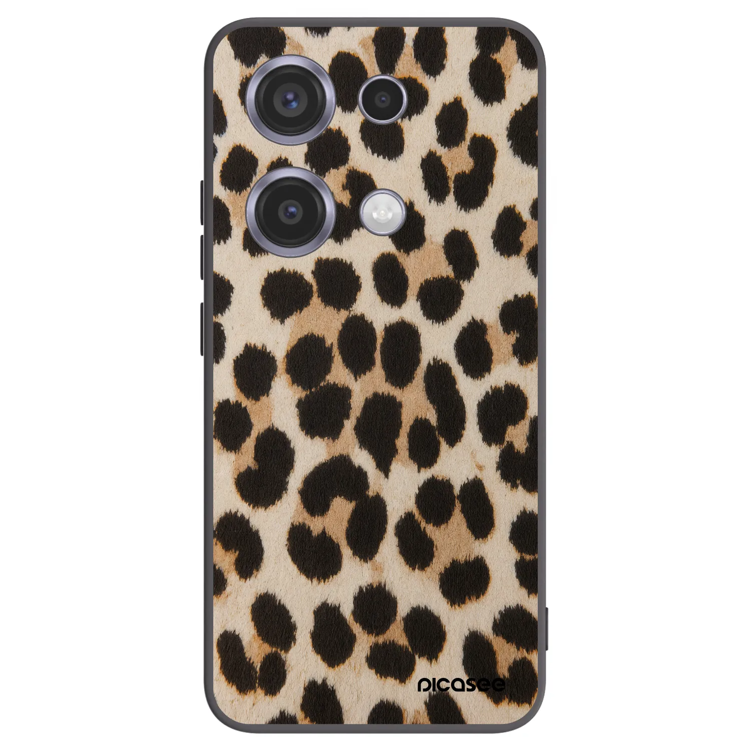 Picasee silikonowe czarne etui na Xiaomi Redmi Note 14S - Brown Tiger