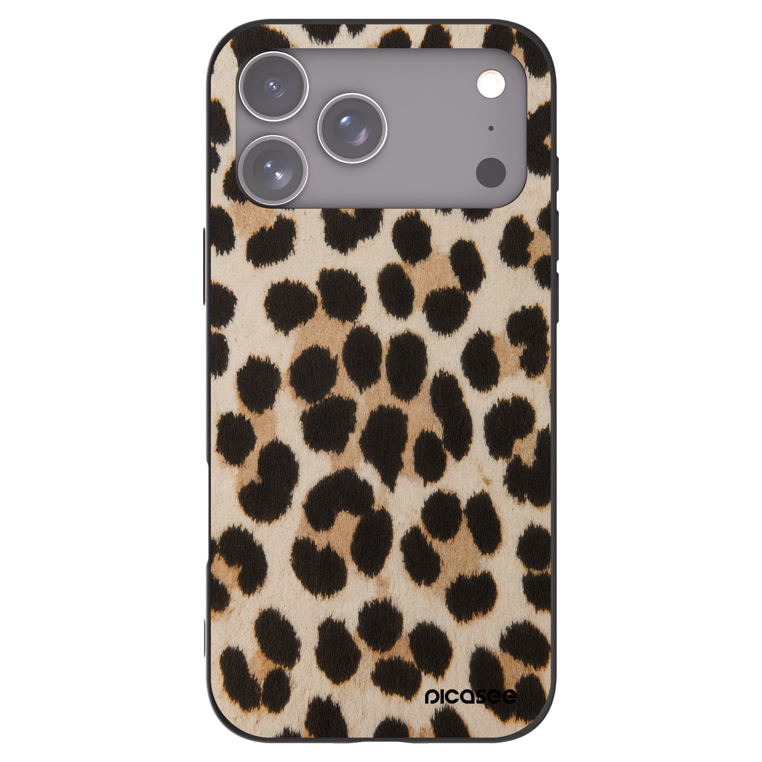 Picasee silikonowe czarne etui na Apple iPhone 17 Pro Max - Brown Tiger